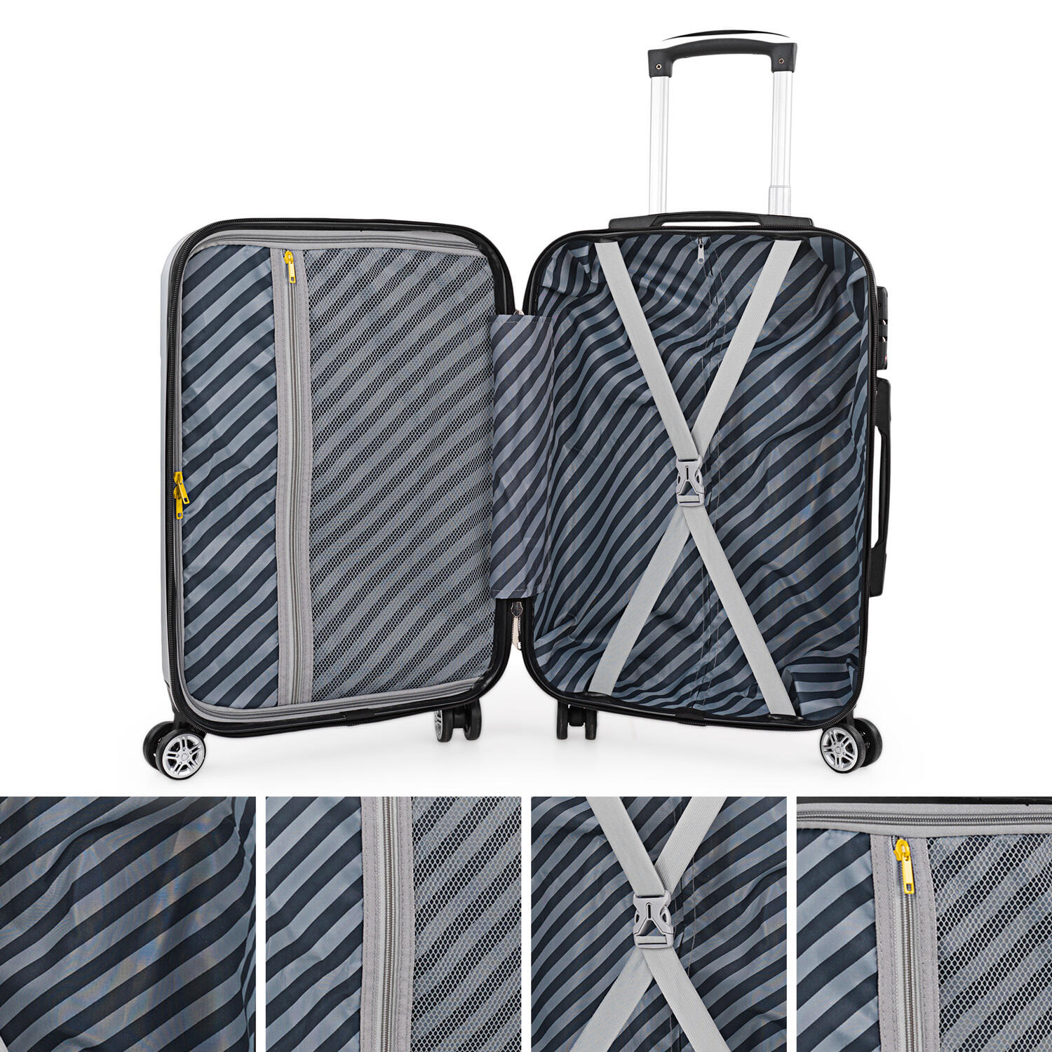 Maleta Cabina Abs Unisex 38L Itaca Diamond 55Cm 3/5