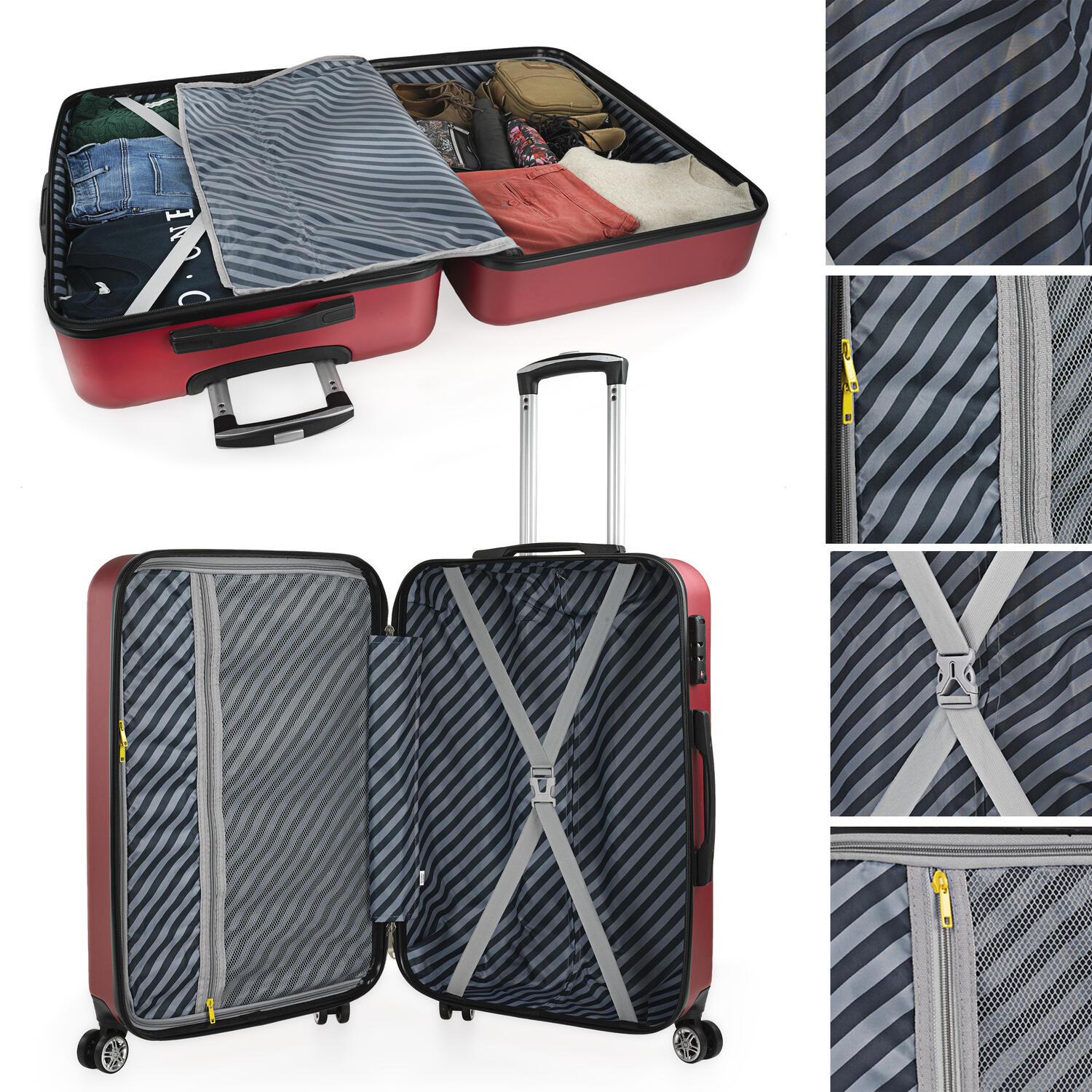 Maleta Grande Abs Unisex 91L Itaca Diamond 77Cm 3/5