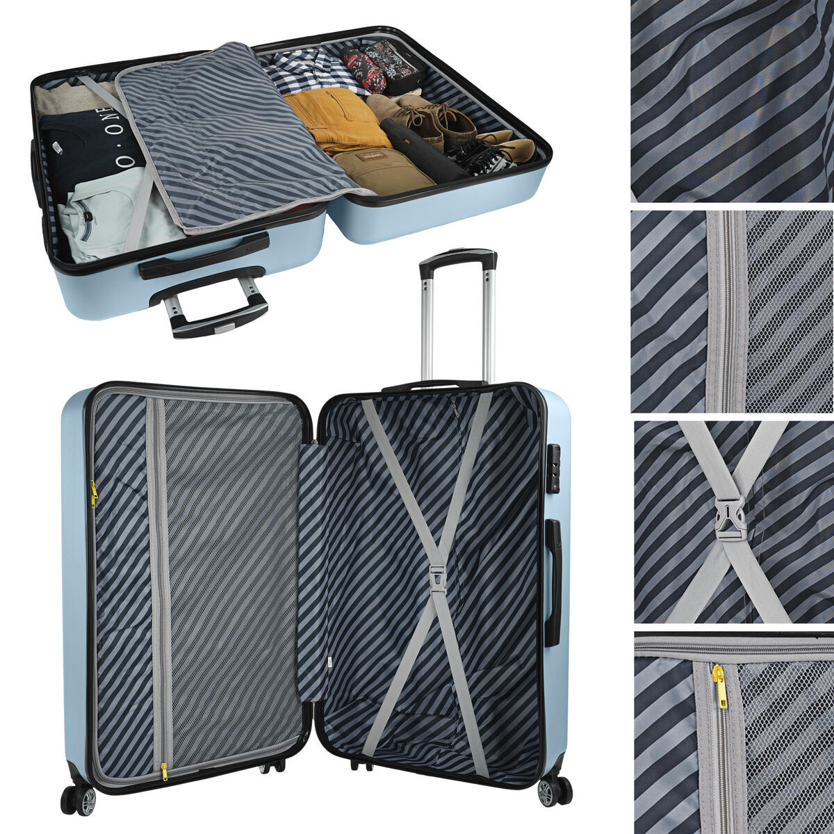 Maleta Grande Abs Unisex 91L Itaca Diamond 77Cm 3/5