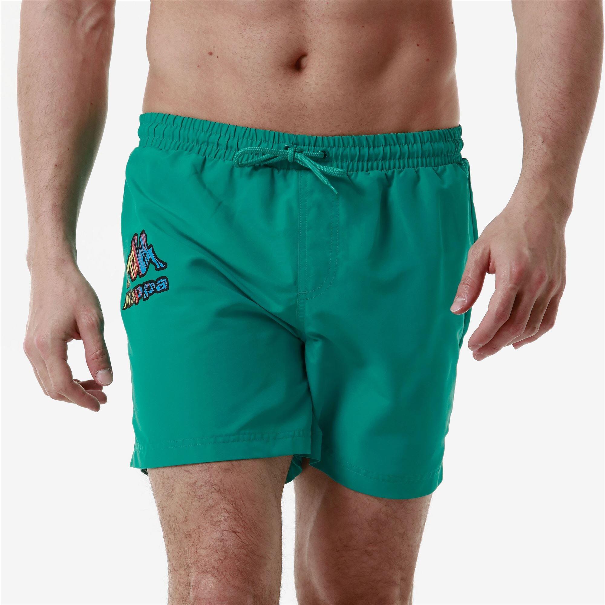 Kappa maillot de bain homme, short vert avec cordon 5/7