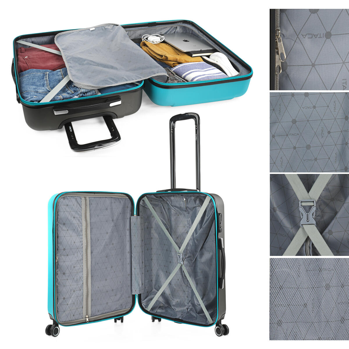 Maleta Mediana Abs Unisex 68L Itaca Tiber 65Cm 3/5