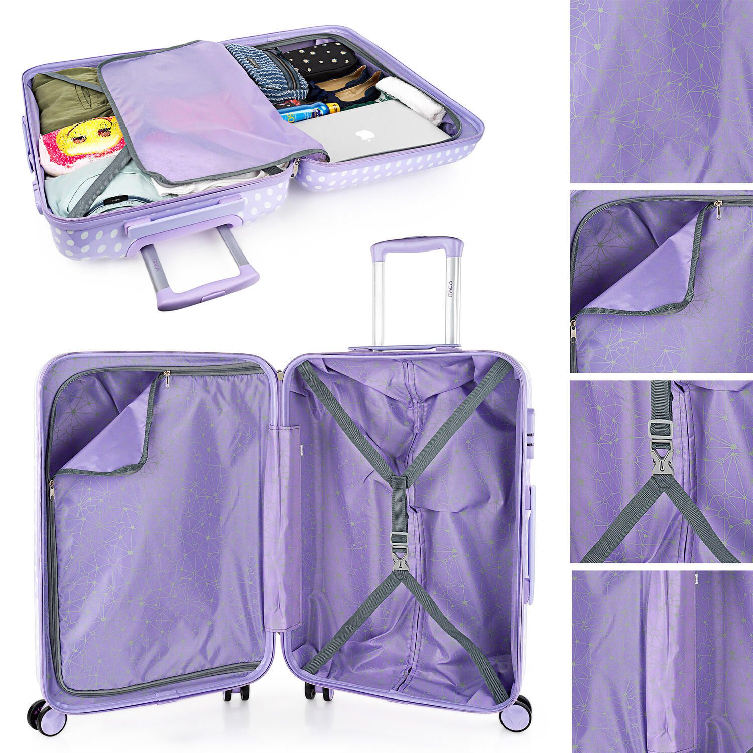 Maleta Mediana Abs Unisex 62L Itaca Stars 65Cm 3/5