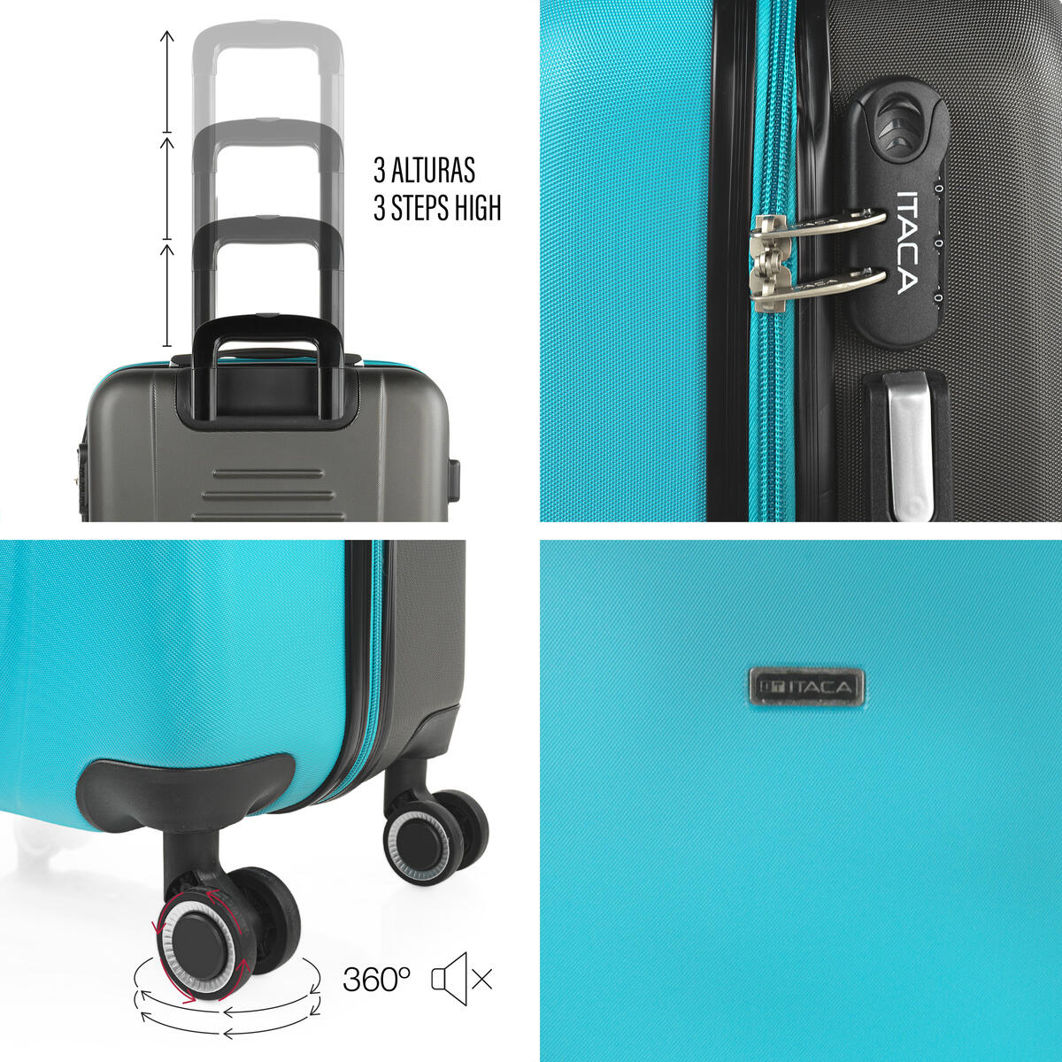 Maleta Cabina Abs Unisex 36L Itaca Tiber 55Cm 4/5