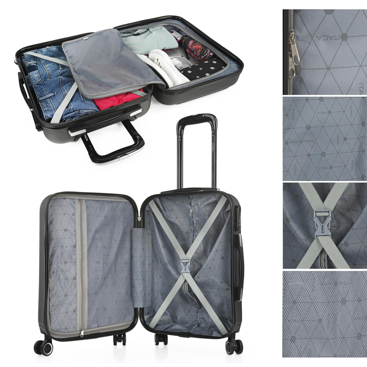 Maleta Cabina Abs Unisex 36L Itaca Tiber 55Cm 3/5