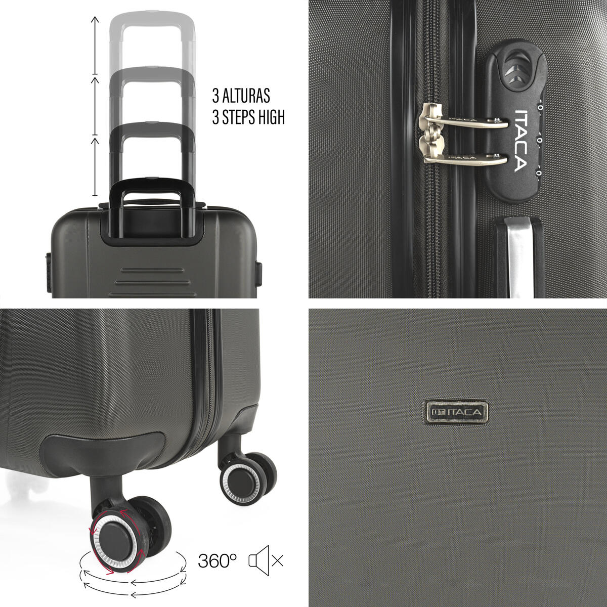 Maleta Grande Abs Unisex 102L Itaca Tiber 75Cm 4/5