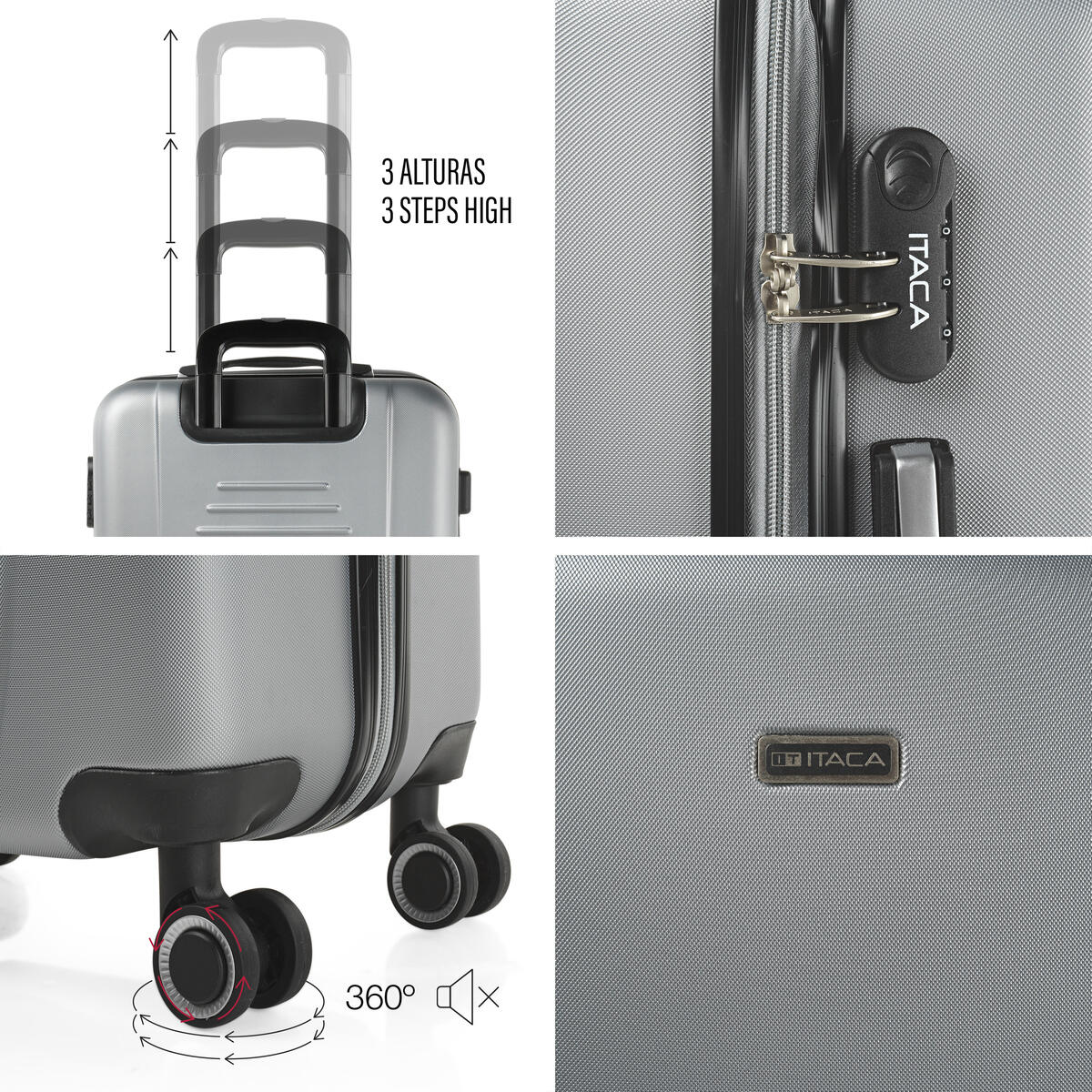 Maleta Cabina Abs Unisex 36L Itaca Tiber 55Cm 5/5