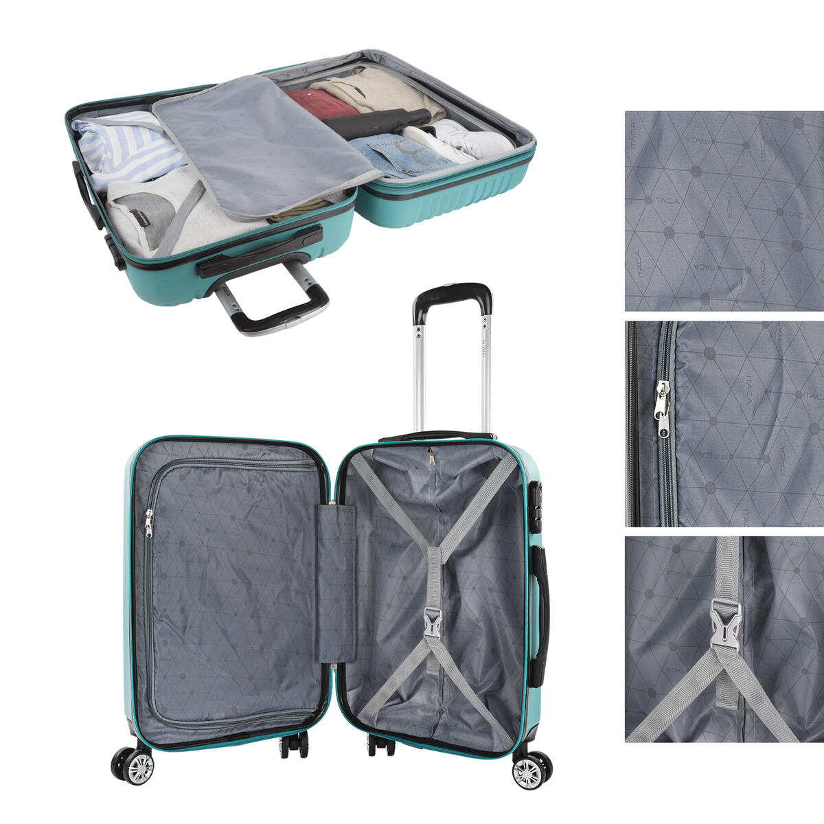 Maleta Cabina Abs Unisex 38L Itaca Colección 55Cm 3/5