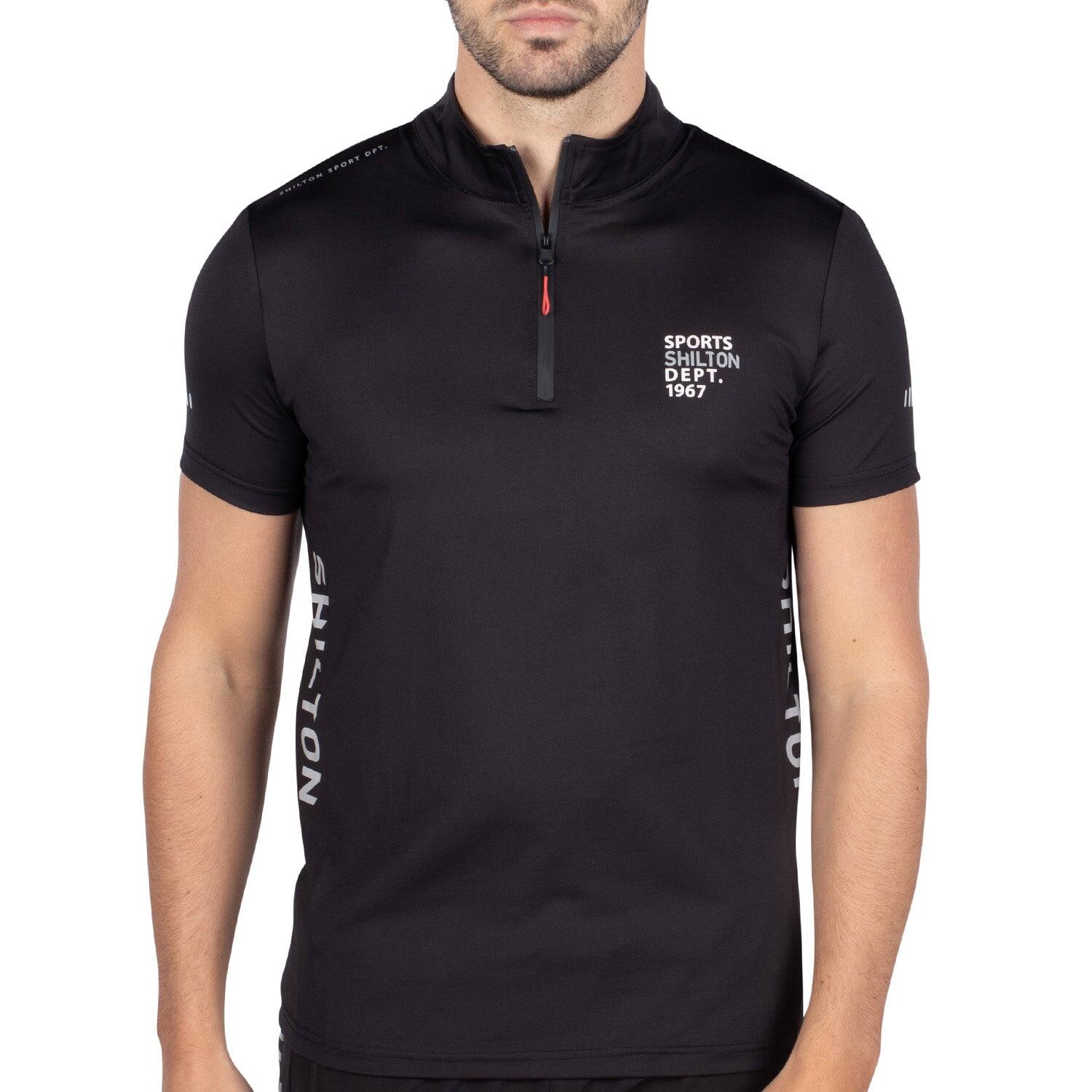 Shilton - T-shirt Col Zippé Dept Homme - T-shirt Manches Courtes - Noir - 42 M/l - Decathlon
