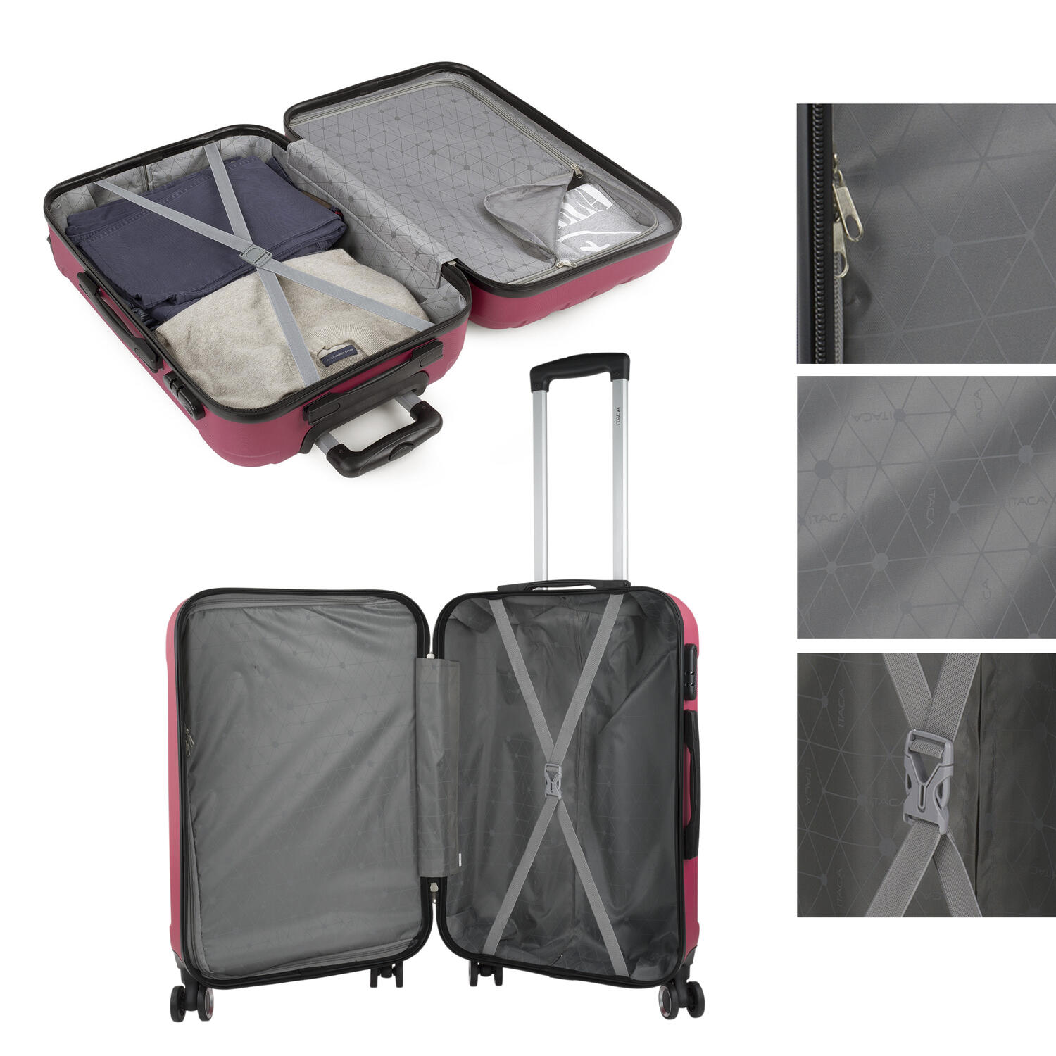 Maleta Mediana Abs Unisex 58L Itaca Havel 63Cm 3/5