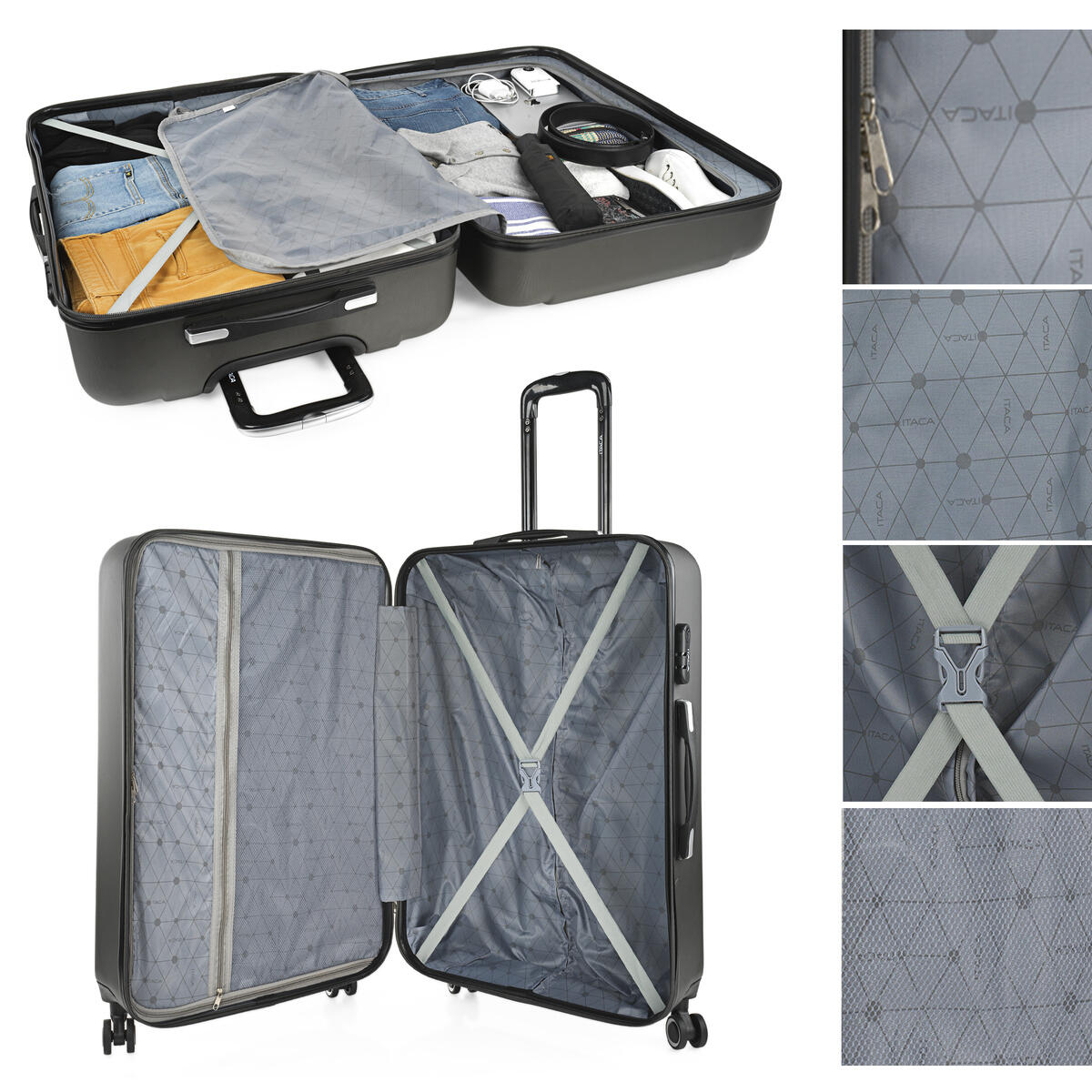 Maleta Grande Abs Unisex 102L Itaca Tiber 75Cm 3/5