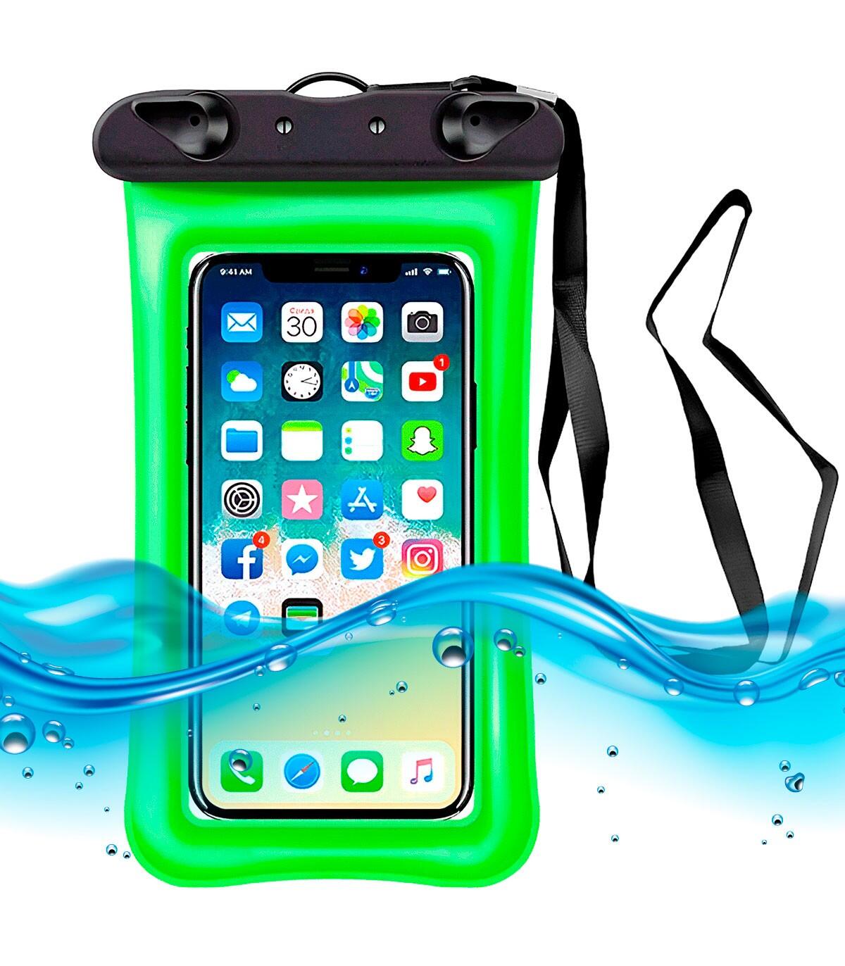 Custodia Impermeabile Smartphone Universale Subacquea Galleggiante - Verde 3/5