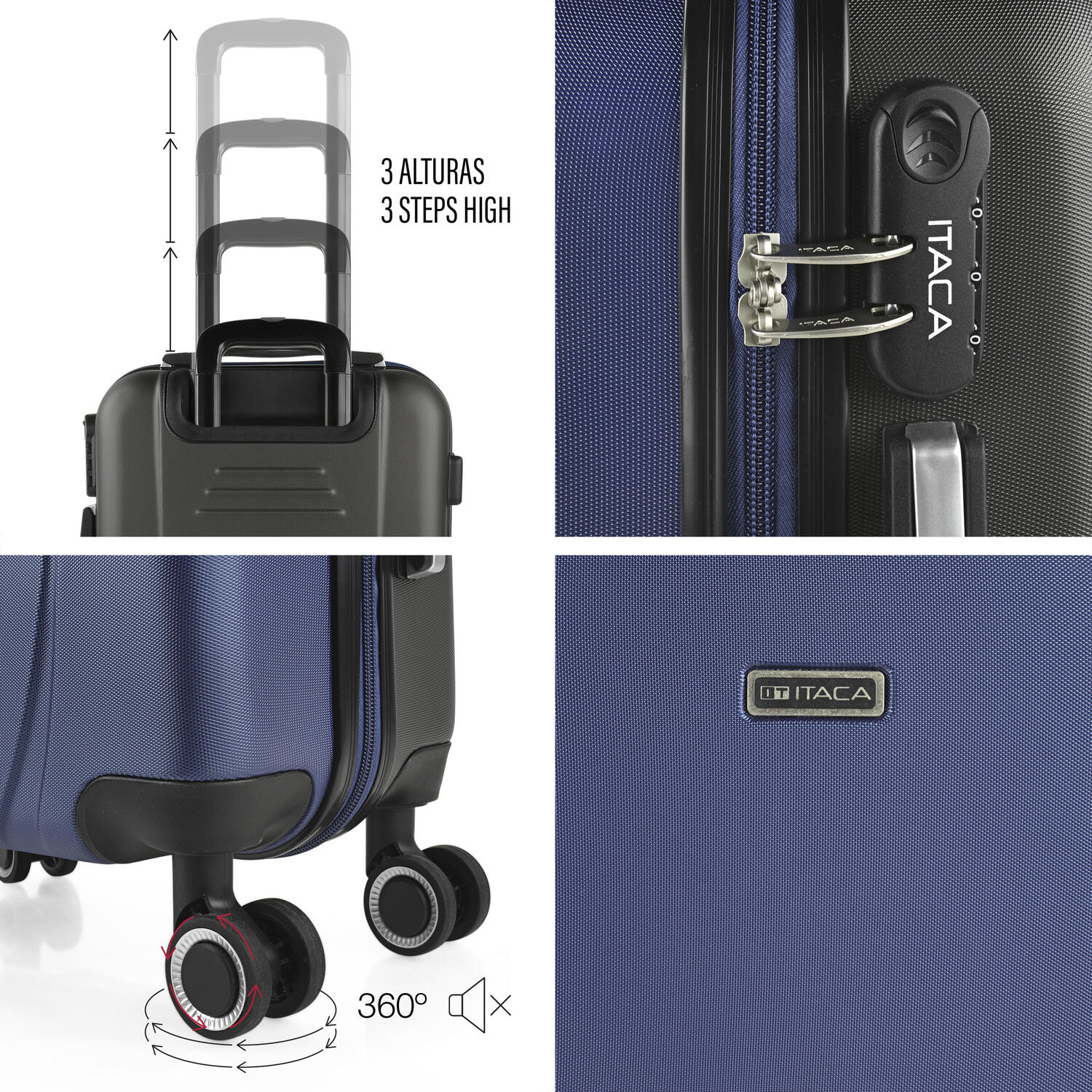 Maleta Cabina Abs Unisex 36L Itaca Tiber 55Cm 4/5