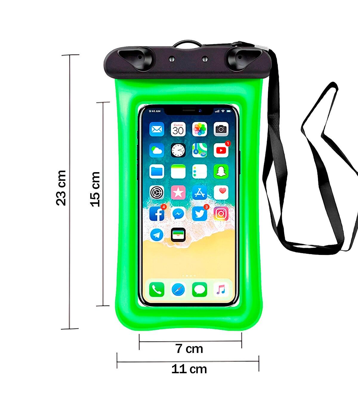 Custodia Impermeabile Smartphone Universale Subacquea Galleggiante - Verde 4/5