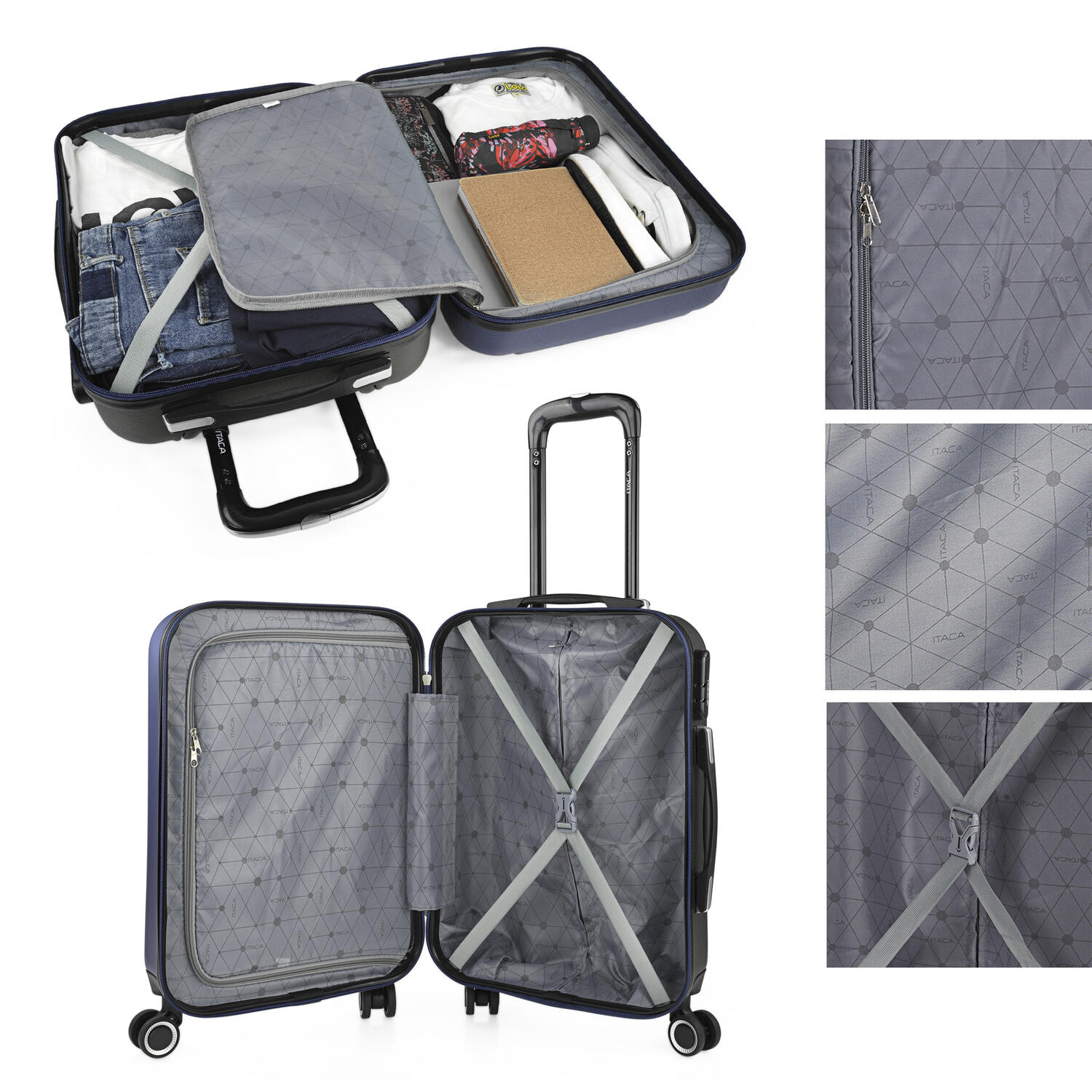Maleta Cabina Abs Unisex 36L Itaca Tiber 55Cm 3/5