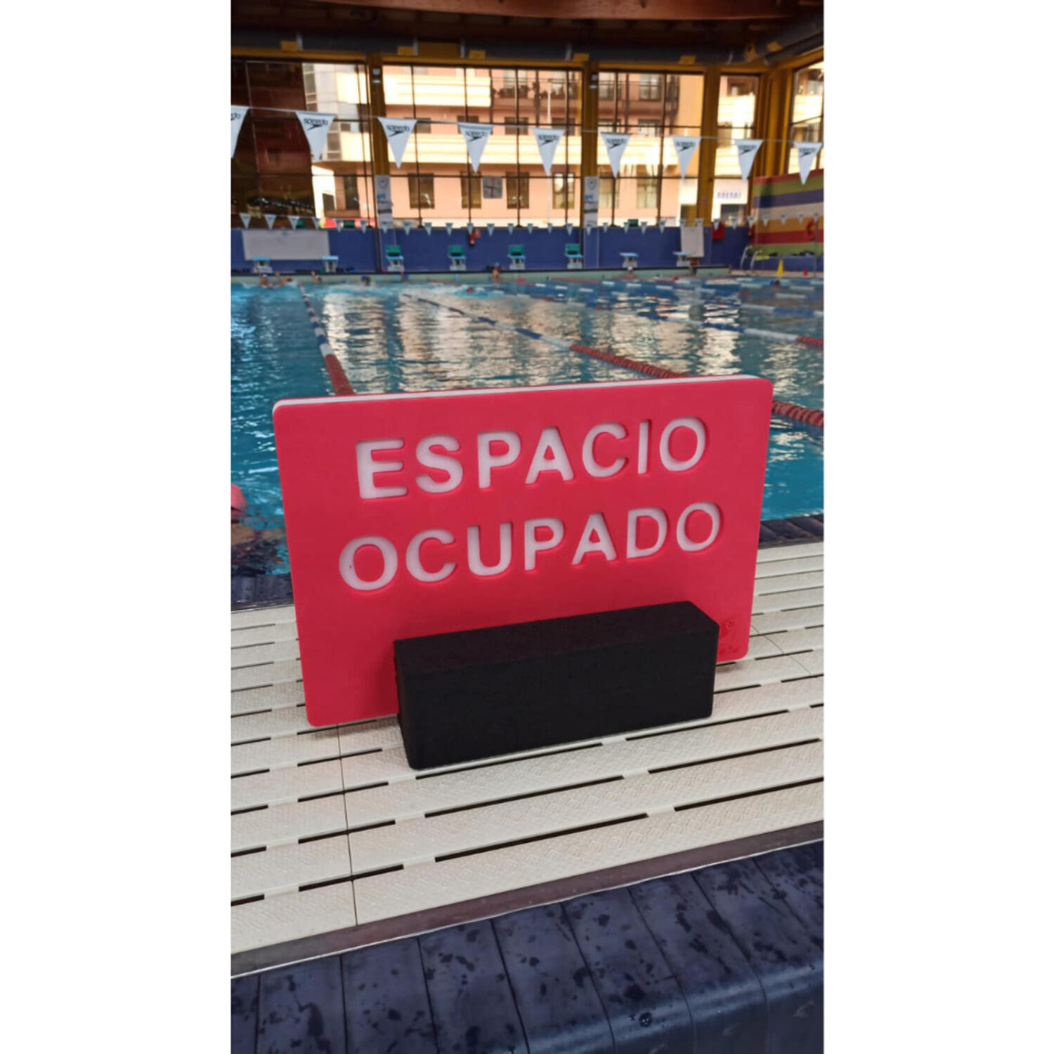 Señalizador de Calle Espacio Ocupado para Natación Roja 2/3