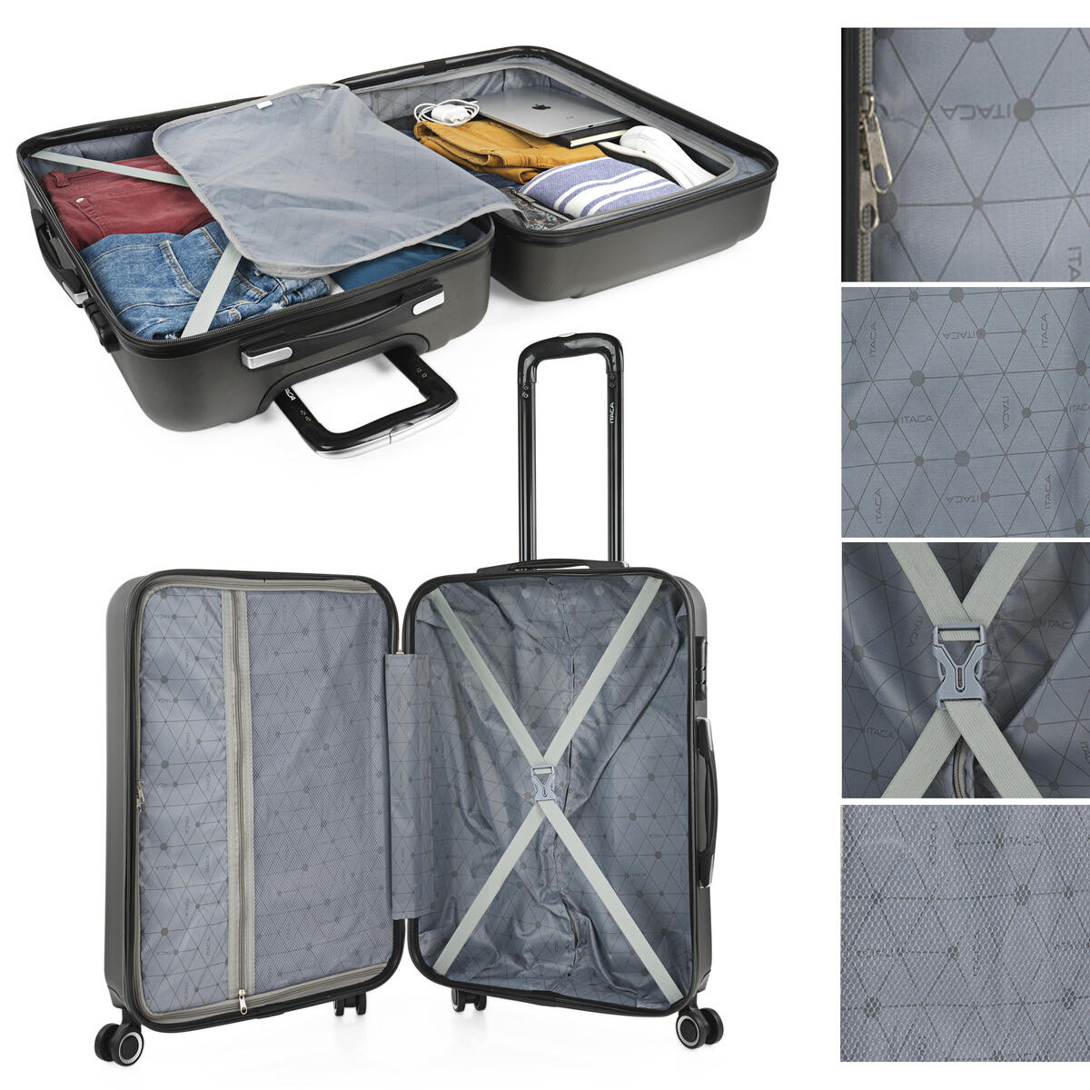 Maleta Mediana Abs Unisex 68L Itaca Tiber 65Cm 3/5