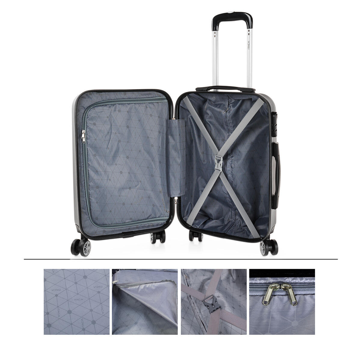 Maleta Cabina Abs Unisex 38L Itaca Colección 55Cm 3/5
