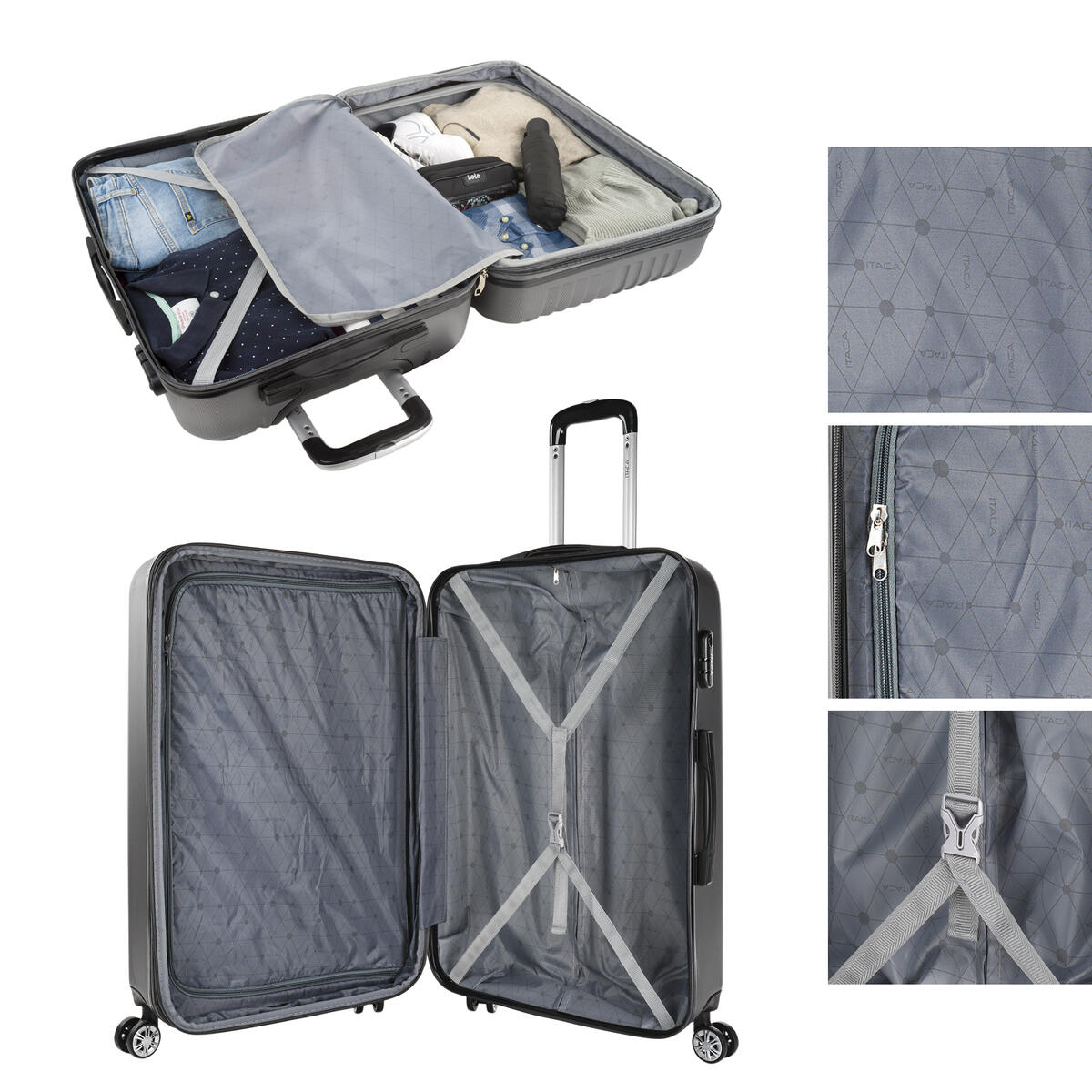 Maleta Grande Abs 104L Itaca Sevron 76Cm 3/5