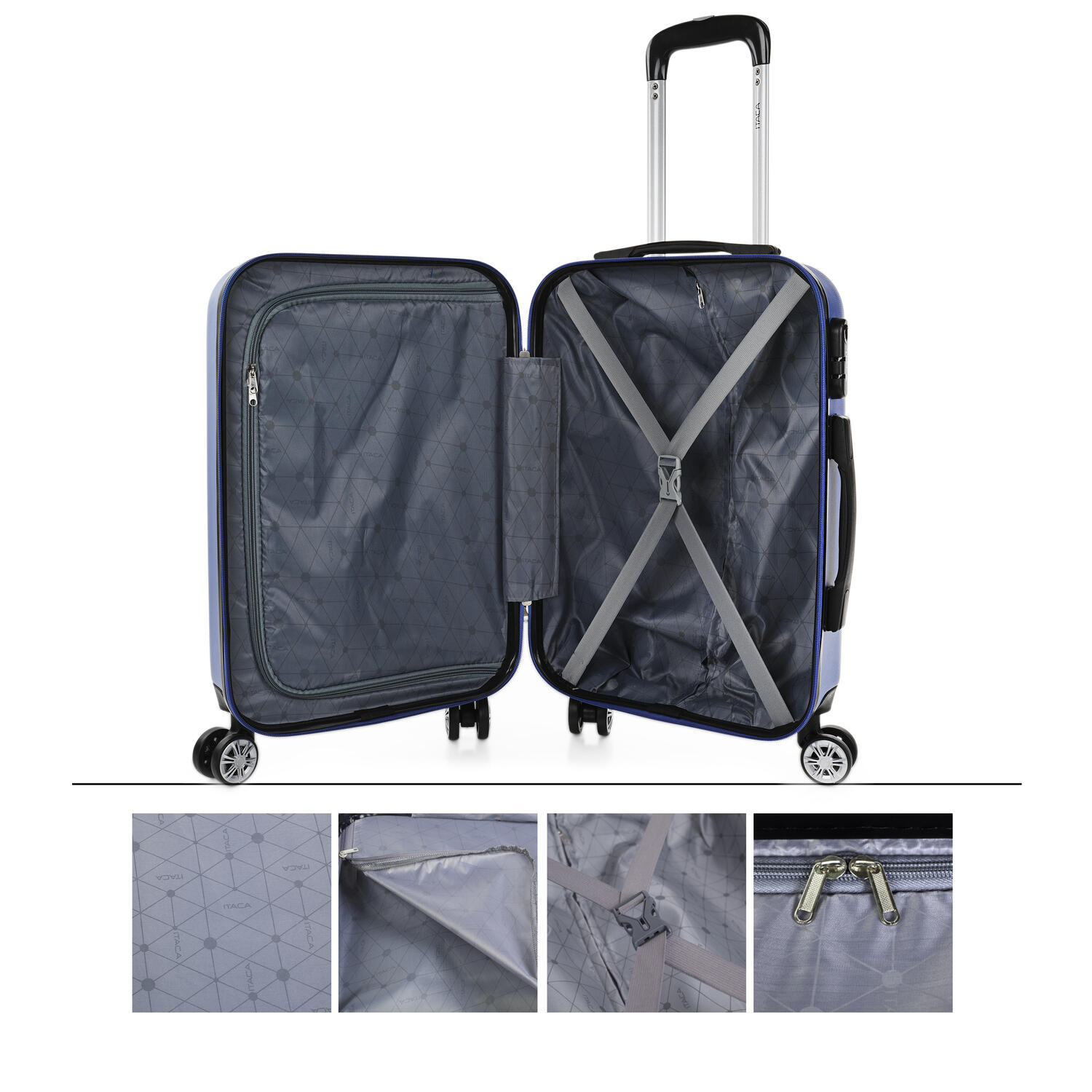 Maleta Cabina Abs Unisex 38L Itaca Colección 55Cm 3/5