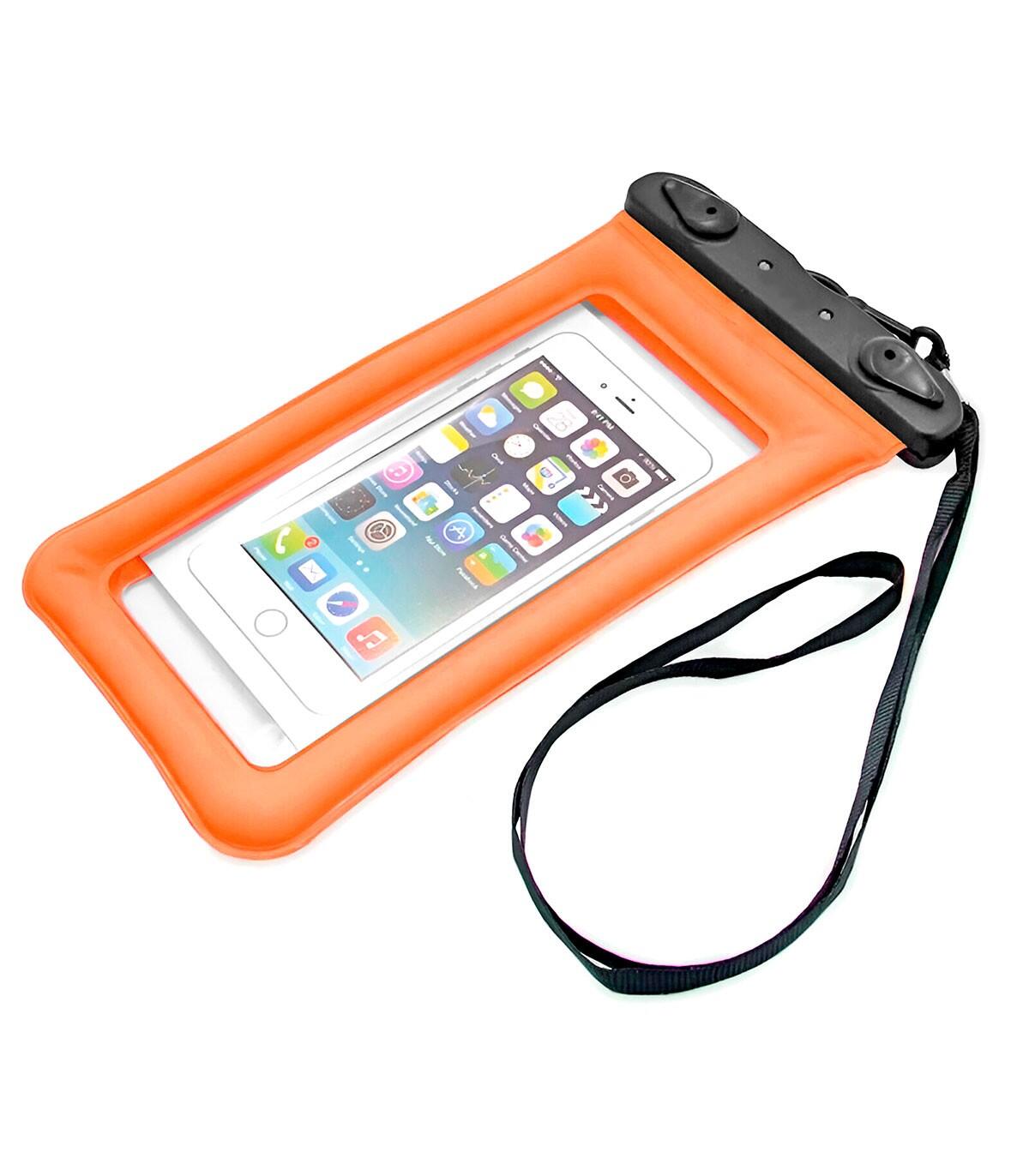 Custodia Impermeabile Smartphone Universale Subacquea Galleggiante - Arancione 2/5