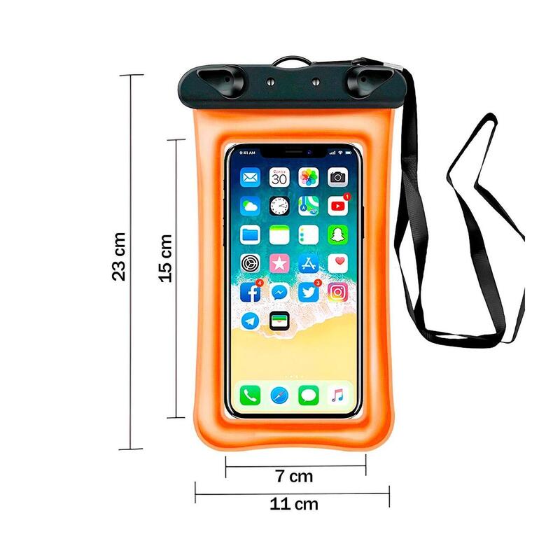 Funda para móvil acuática impermeable universal, Naranja