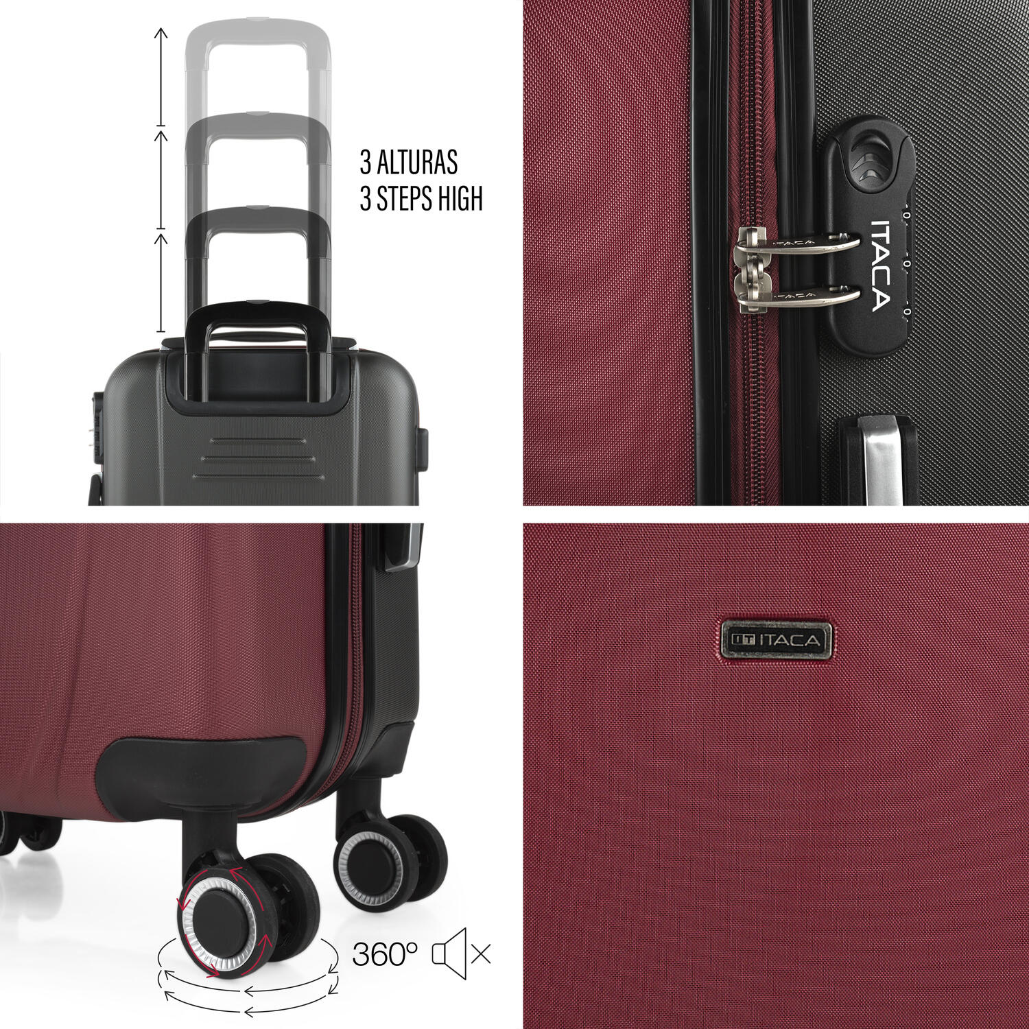 Maleta Cabina Abs Unisex 36L Itaca Tiber 55Cm 4/5