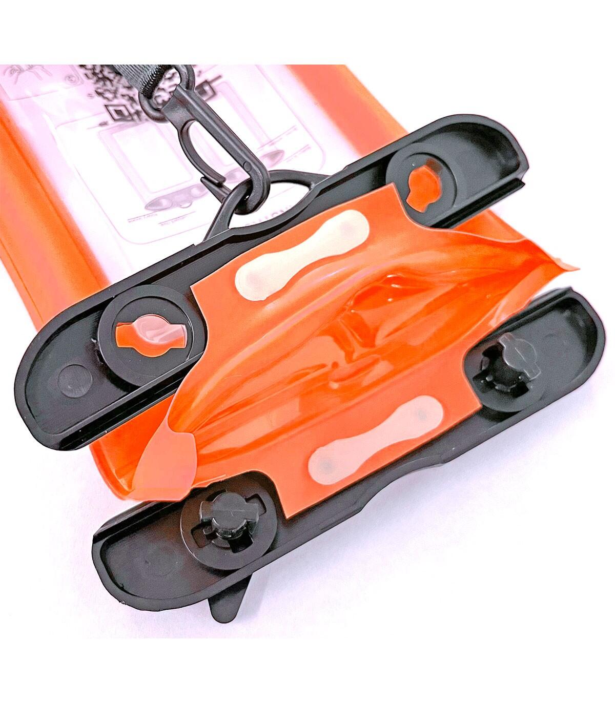 Custodia Impermeabile Smartphone Universale Subacquea Galleggiante - Arancione 5/5
