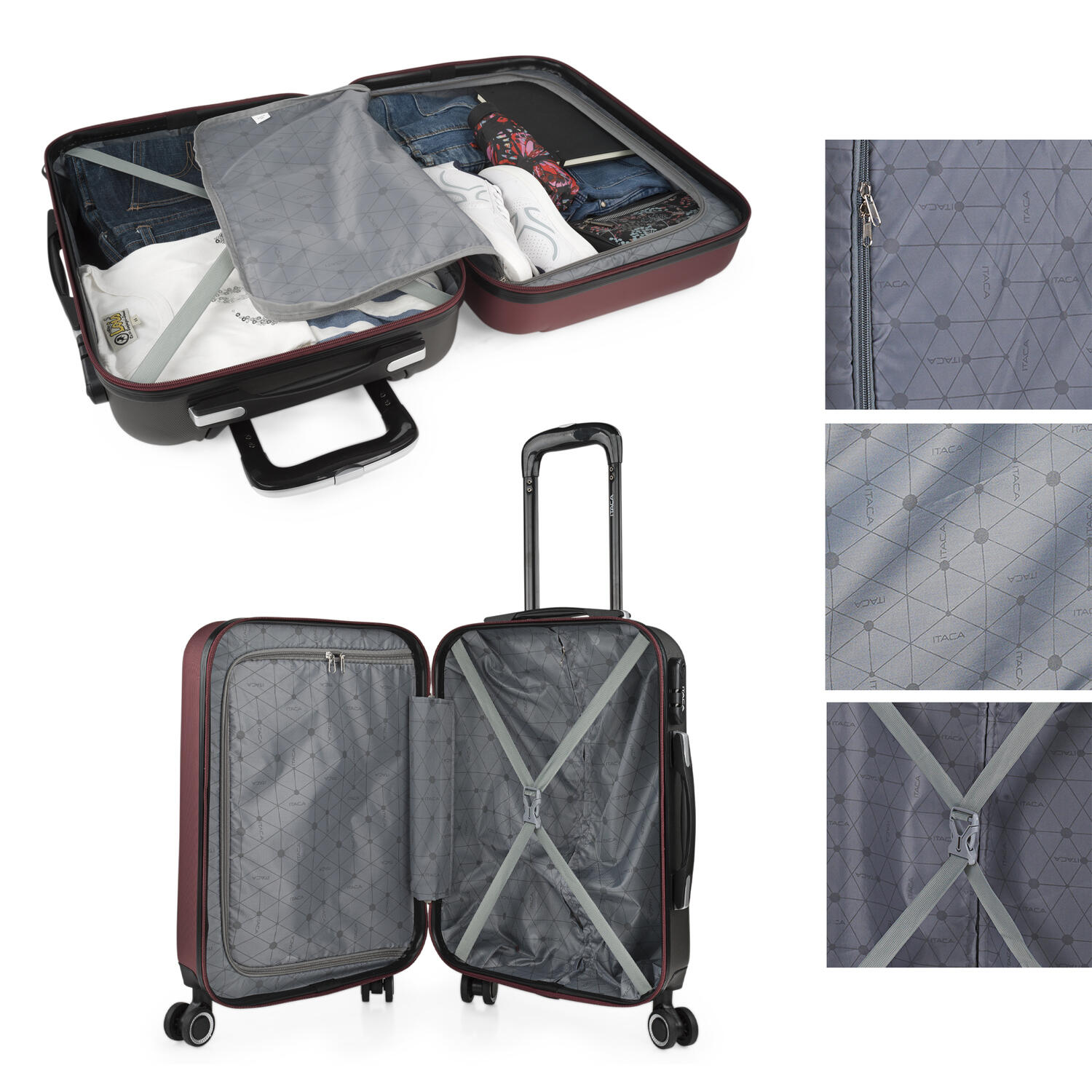 Maleta Cabina Abs Unisex 36L Itaca Tiber 55Cm 3/5