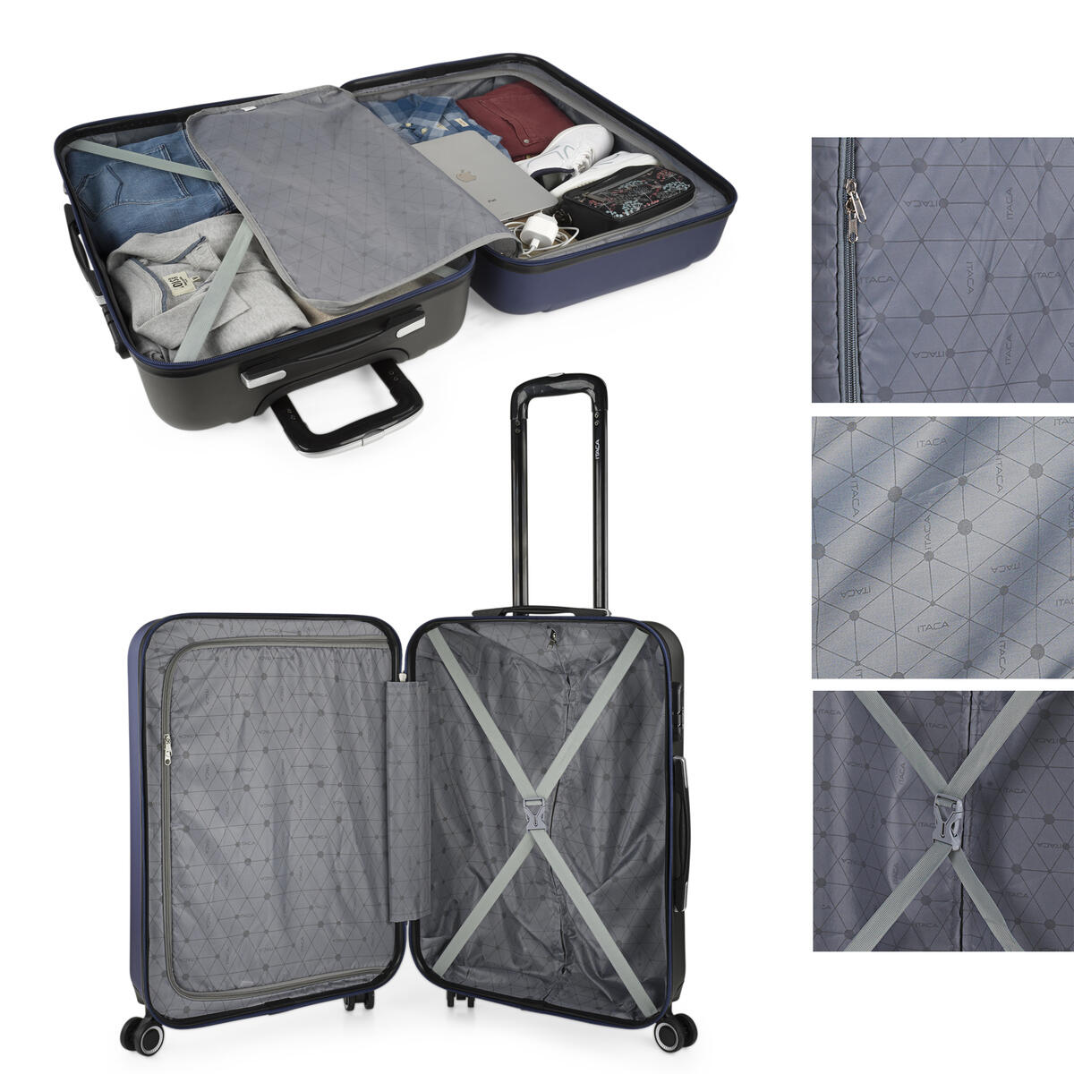 Maleta Mediana Abs Unisex 68L Itaca Tiber 65Cm 3/5