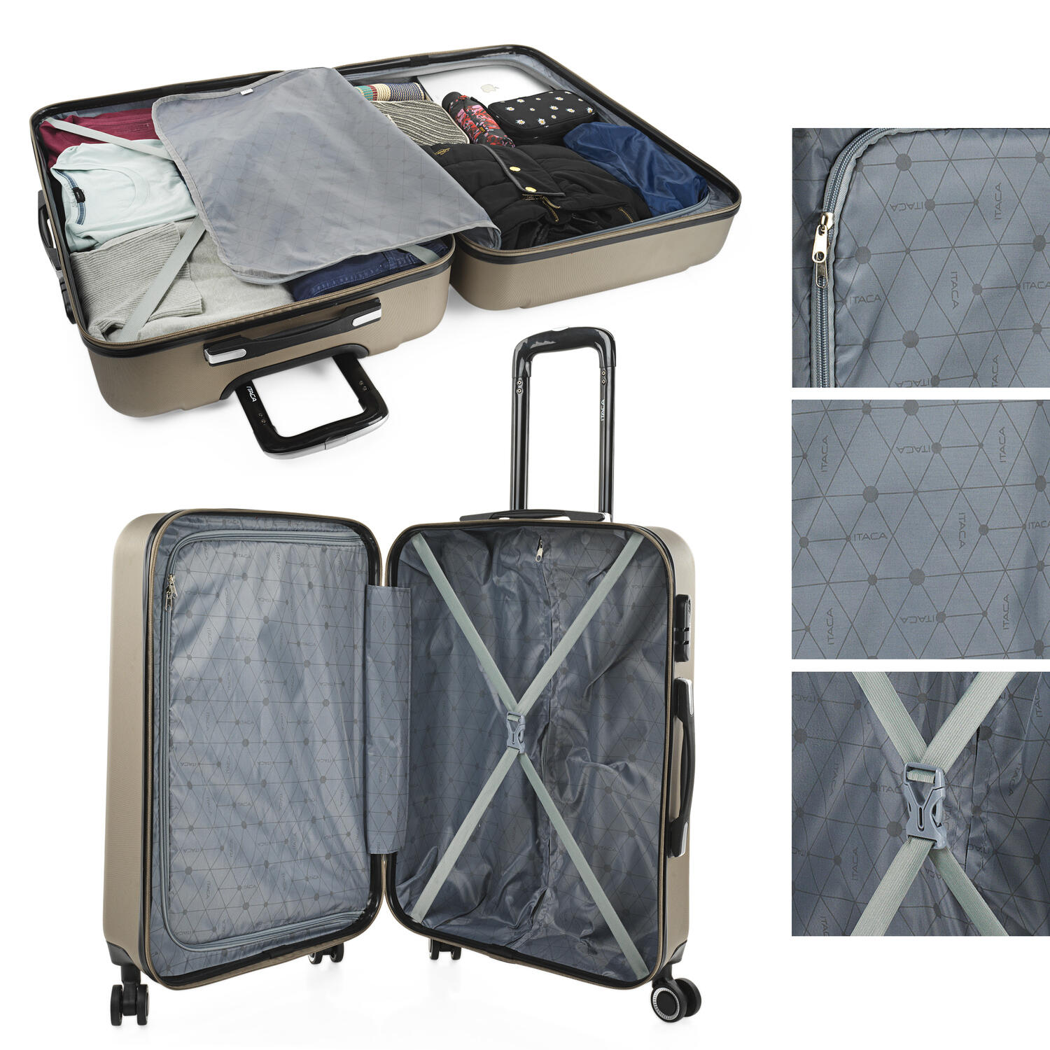 Maleta Grande Abs Unisex 102L Itaca Tiber 75Cm 3/5