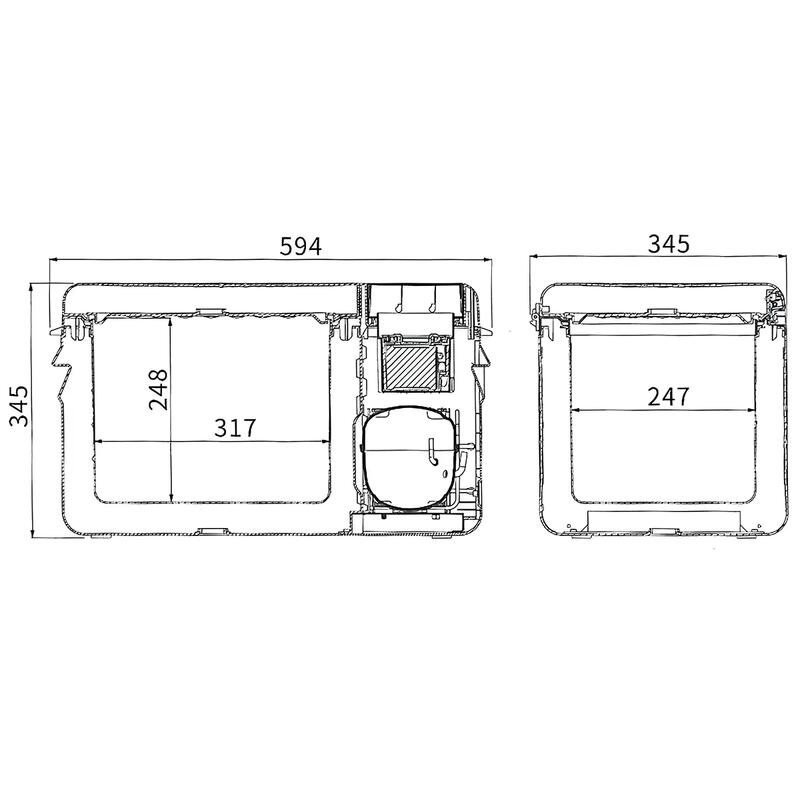 Réfrigérateur de Camping Portable 12/24/220V Alpicool RT20 (Gèle -20ºC)