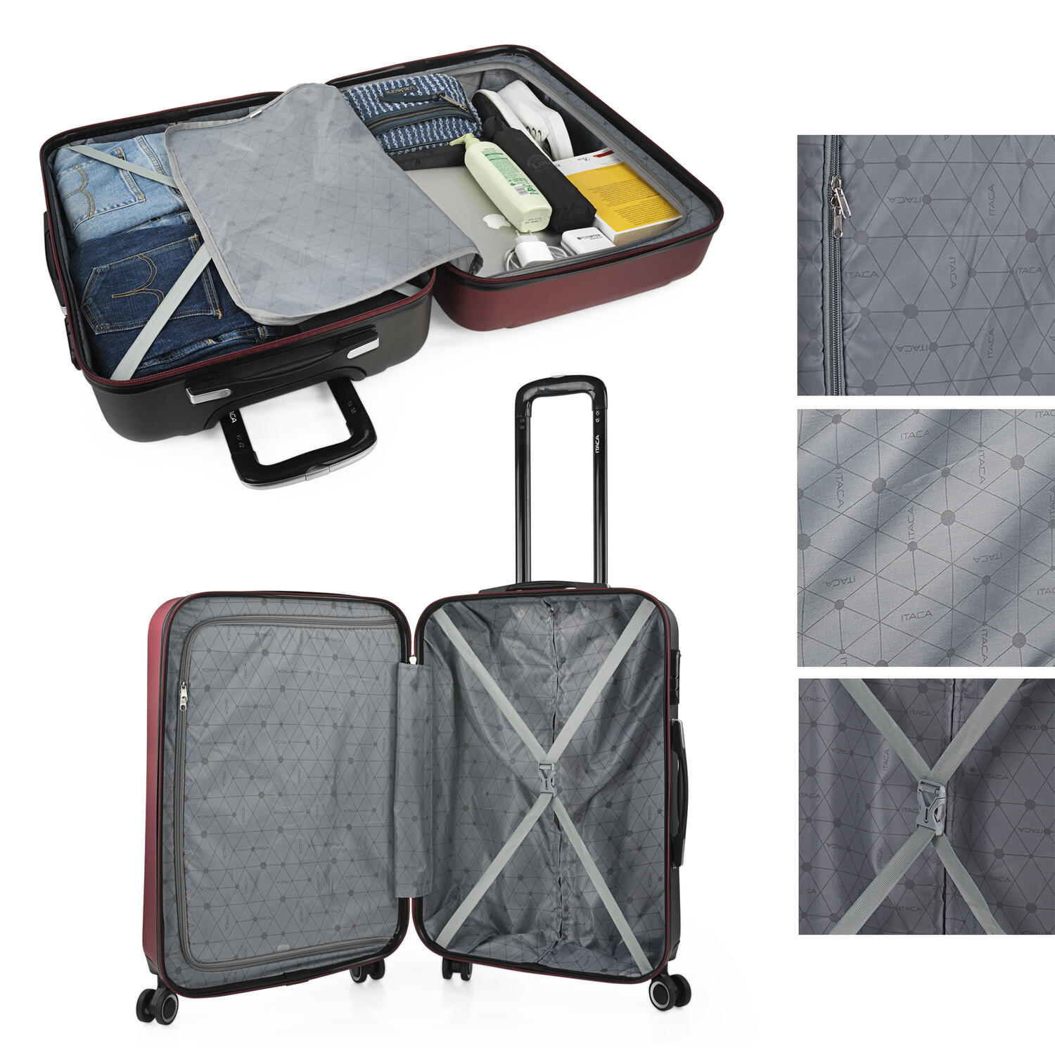 Maleta Mediana Abs Unisex 68L Itaca Tiber 65Cm 3/5