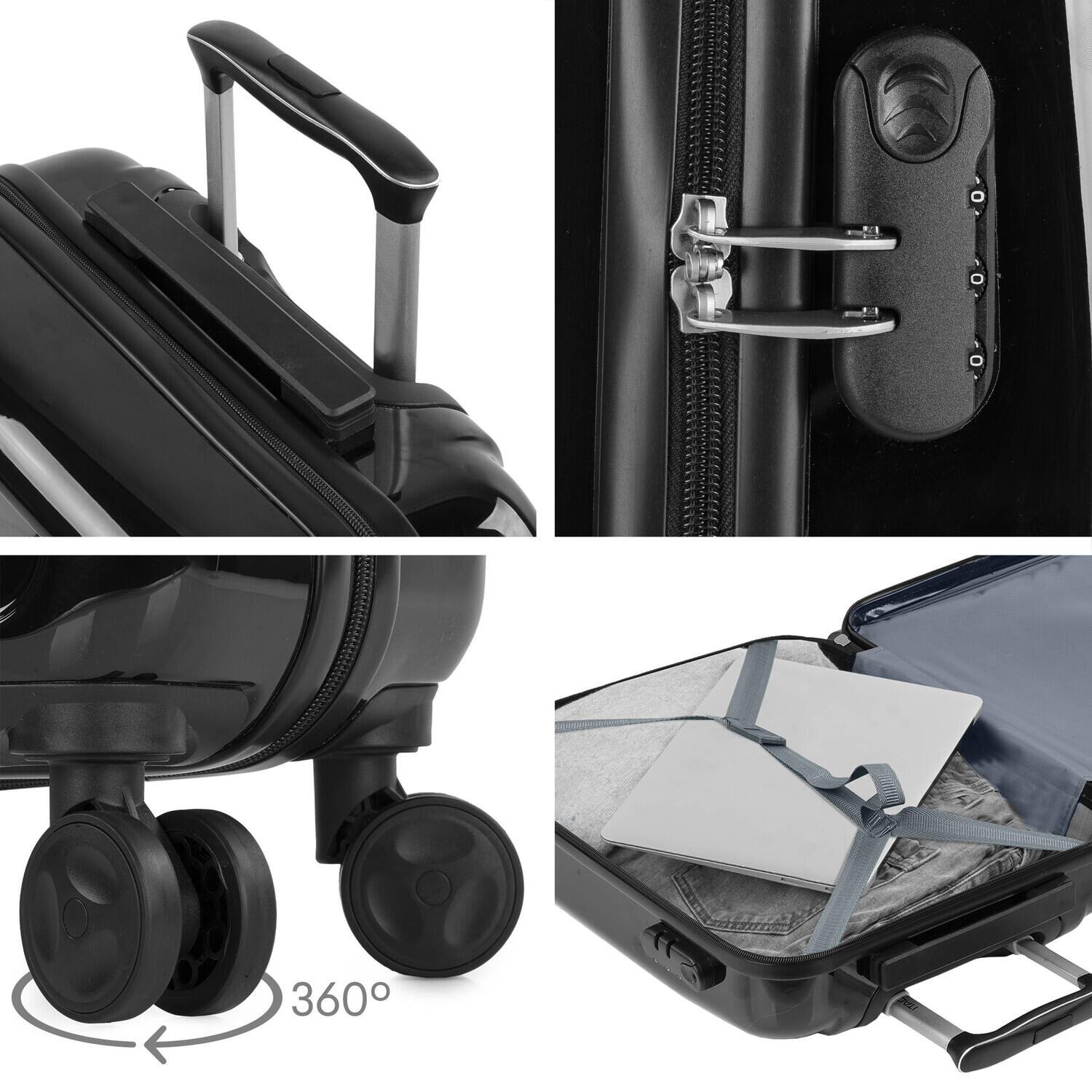 Maleta Cabina Pc Unisex 34L Itaca Stickers 55Cm 4/5