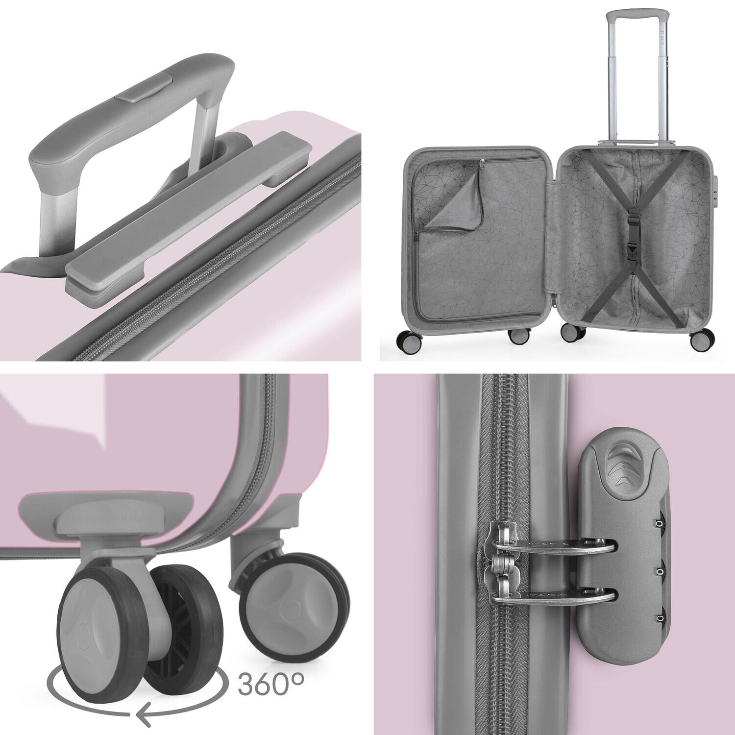 Maleta Cabina Pc Unisex 34L Itaca Stickers 55Cm 4/5