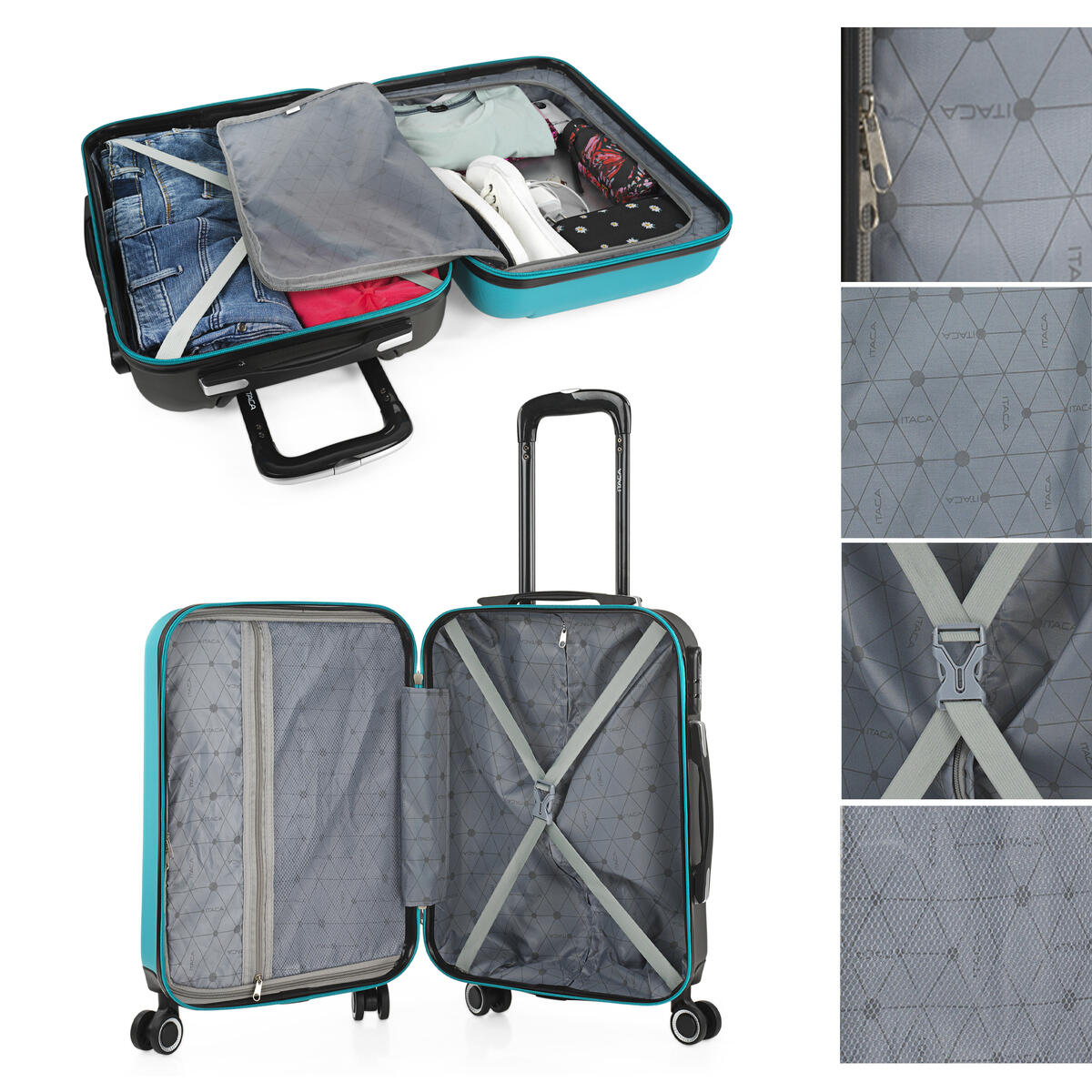 Maleta Cabina Abs Unisex 36L Itaca Tiber 55Cm 3/5