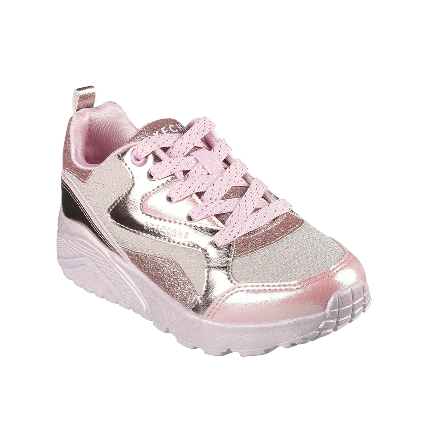 Tênis Uno Lite Rosa da Skechers Kid 2/5