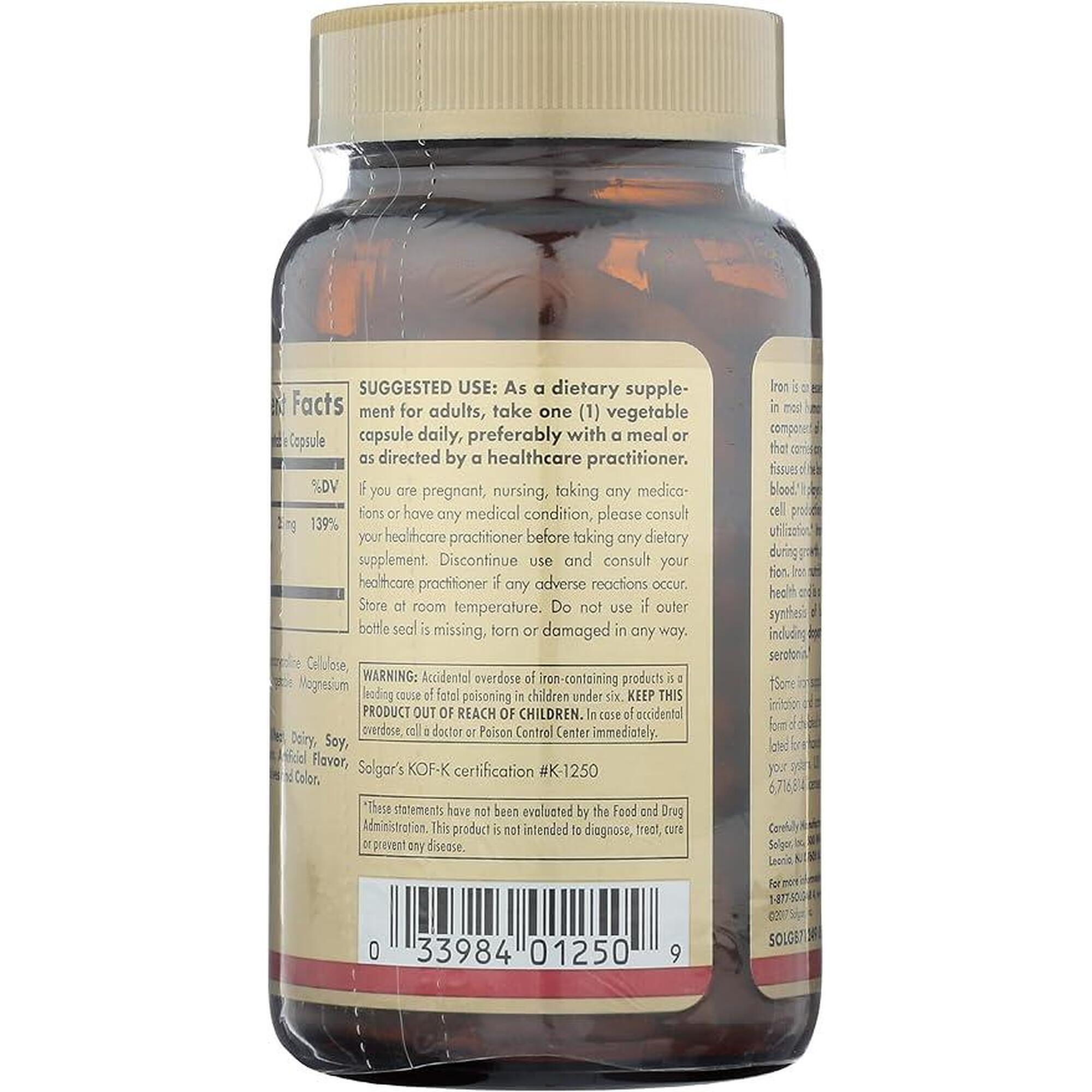 SOLGAR Hierro Gentle 20mg (180 Cápsulas Vegetales)