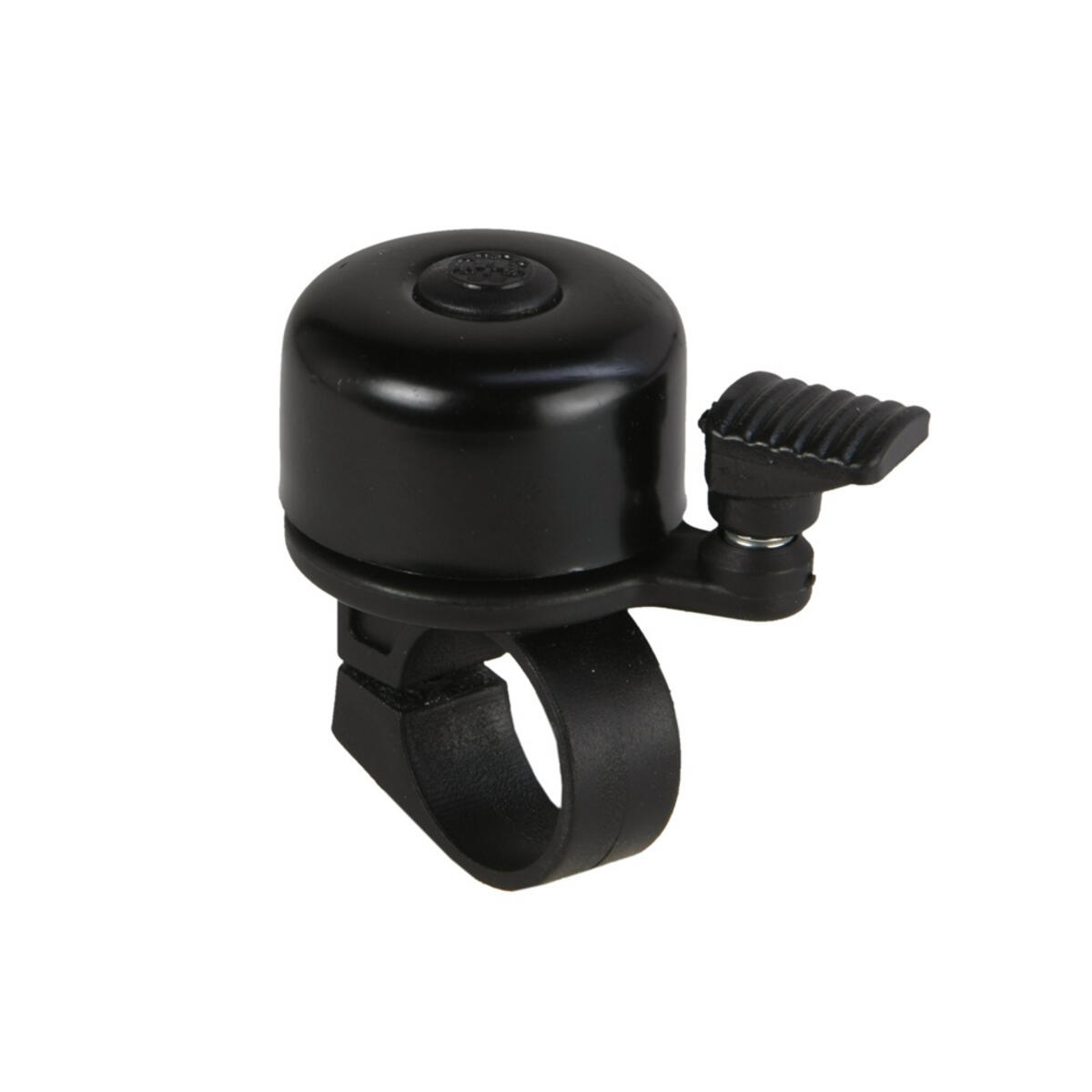 Mini sonerie bicicleta, diametru 22 mm, metal, neagra, universala