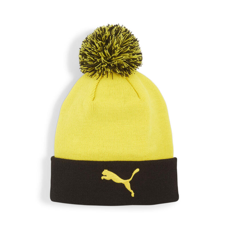 Borussia Dortmund Pom beanie met pompom voor jongeren PUMA Faster Yellow Black