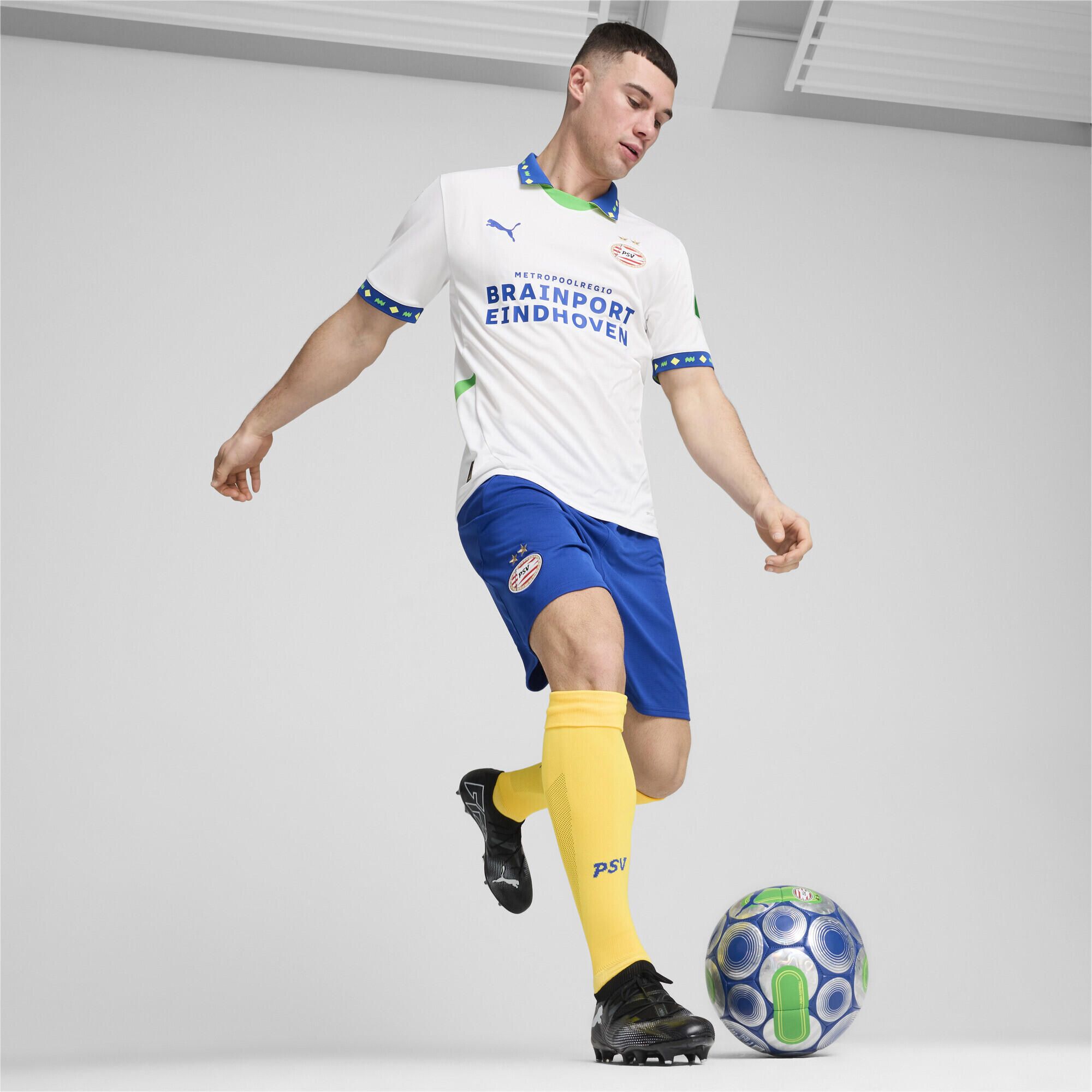 PSV Eindhoven 24/25 derde shirt voor heren PUMA White Cobalt Glaze Blue 7/7