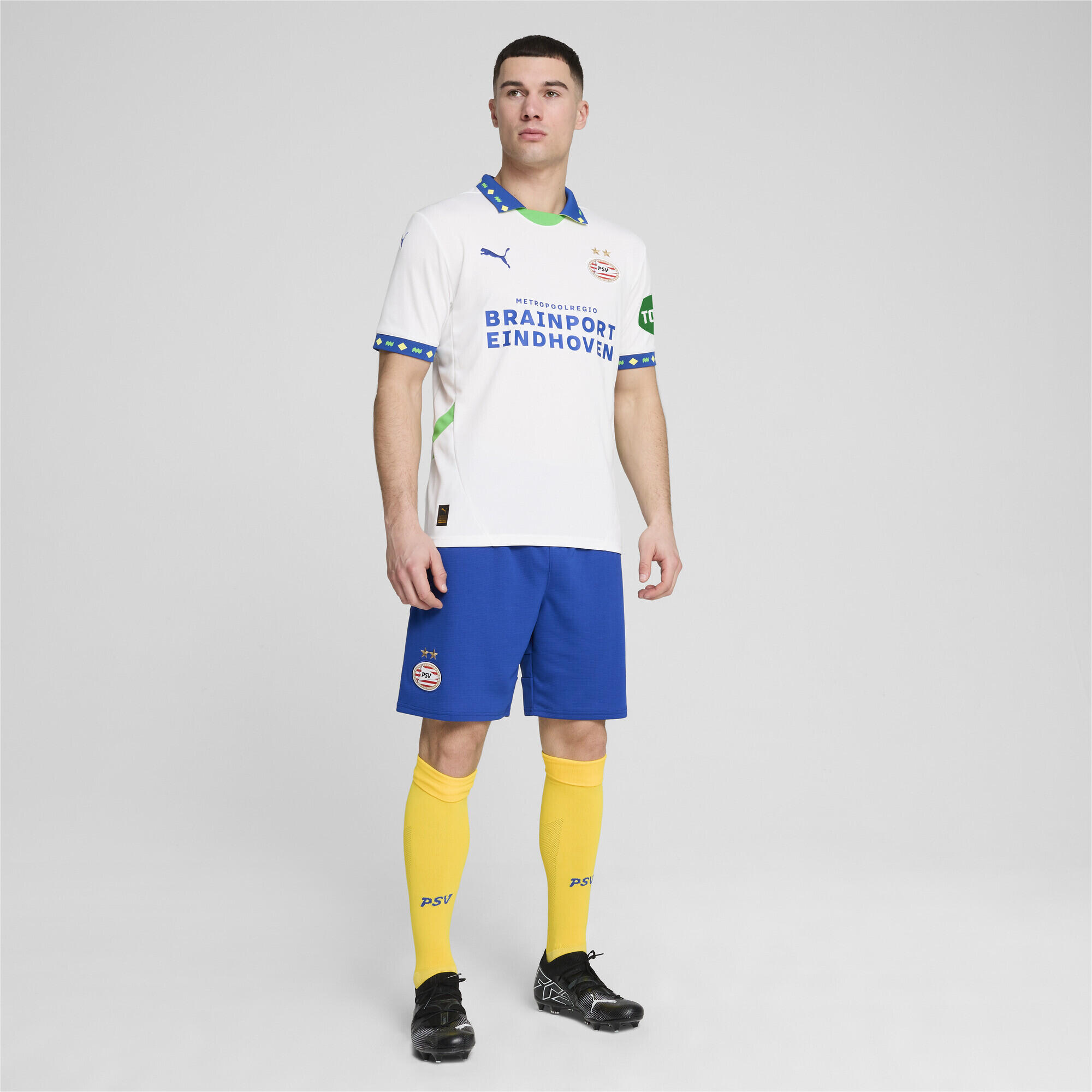 PSV Eindhoven 24/25 derde shirt voor heren PUMA White Cobalt Glaze Blue 4/7