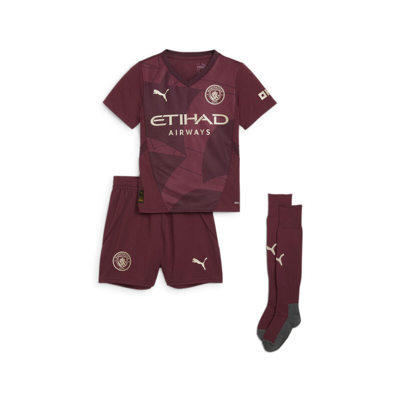 Mini kit Third Manchester City 24/25 per bambini PUMA Dark Jasper Red