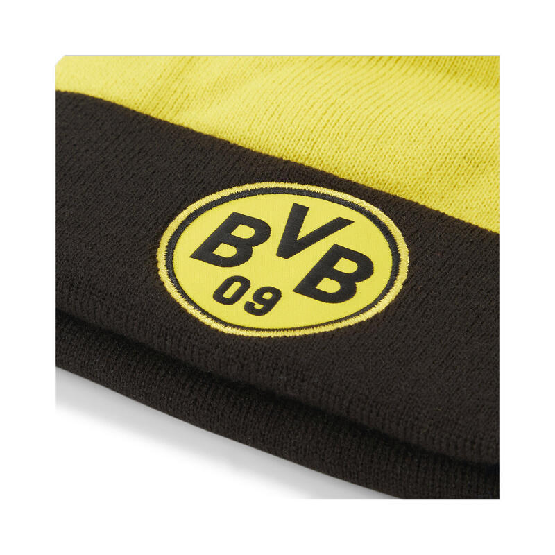 Borussia Dortmund Pom beanie met pompom voor jongeren PUMA Faster Yellow Black