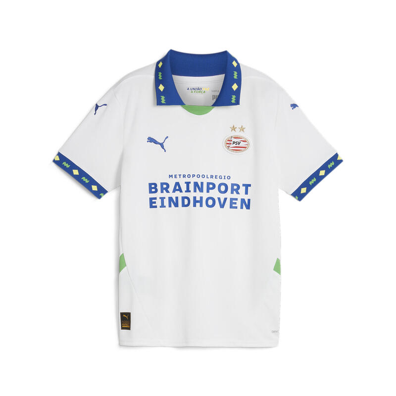 PSV Eindhoven 24/25 derde shirt voor jongeren PUMA White Cobalt Glaze Blue