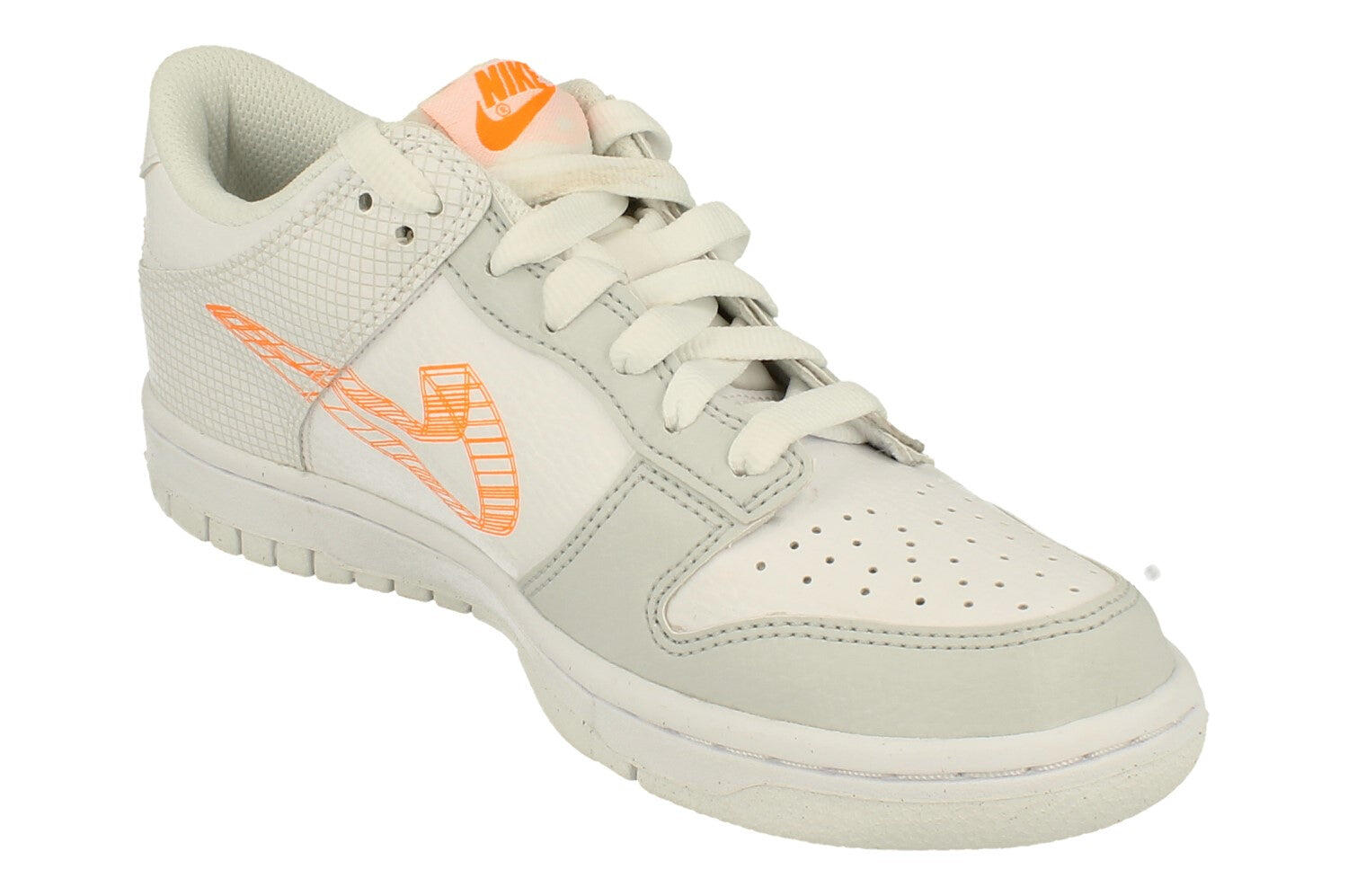 Nike Dunk Low 3D Swoosh White Grey (GS) 4/5