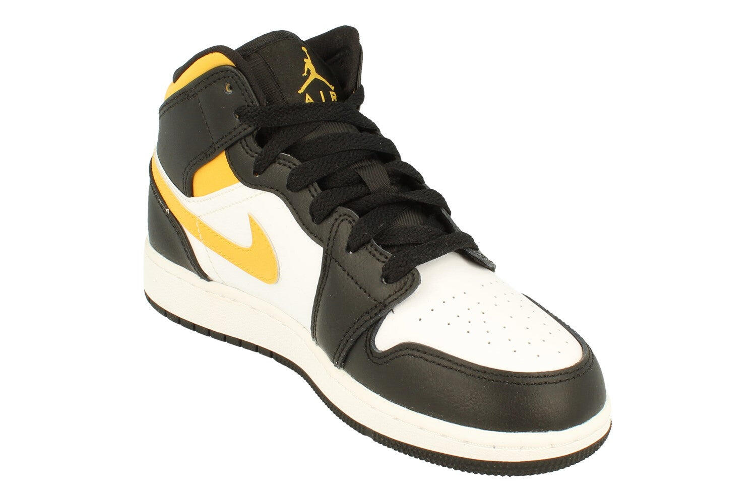 Air Jordan 1 Mid White Pollen Black 4/5