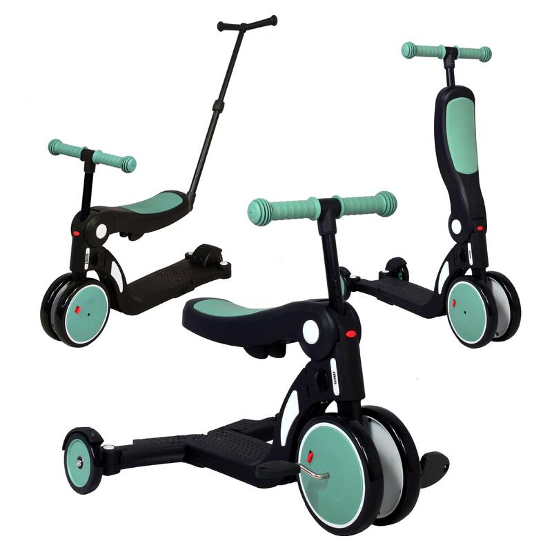Draisienne Evolutive Scootiz 5 en 1, Tricycle, Trottinette | vert amande