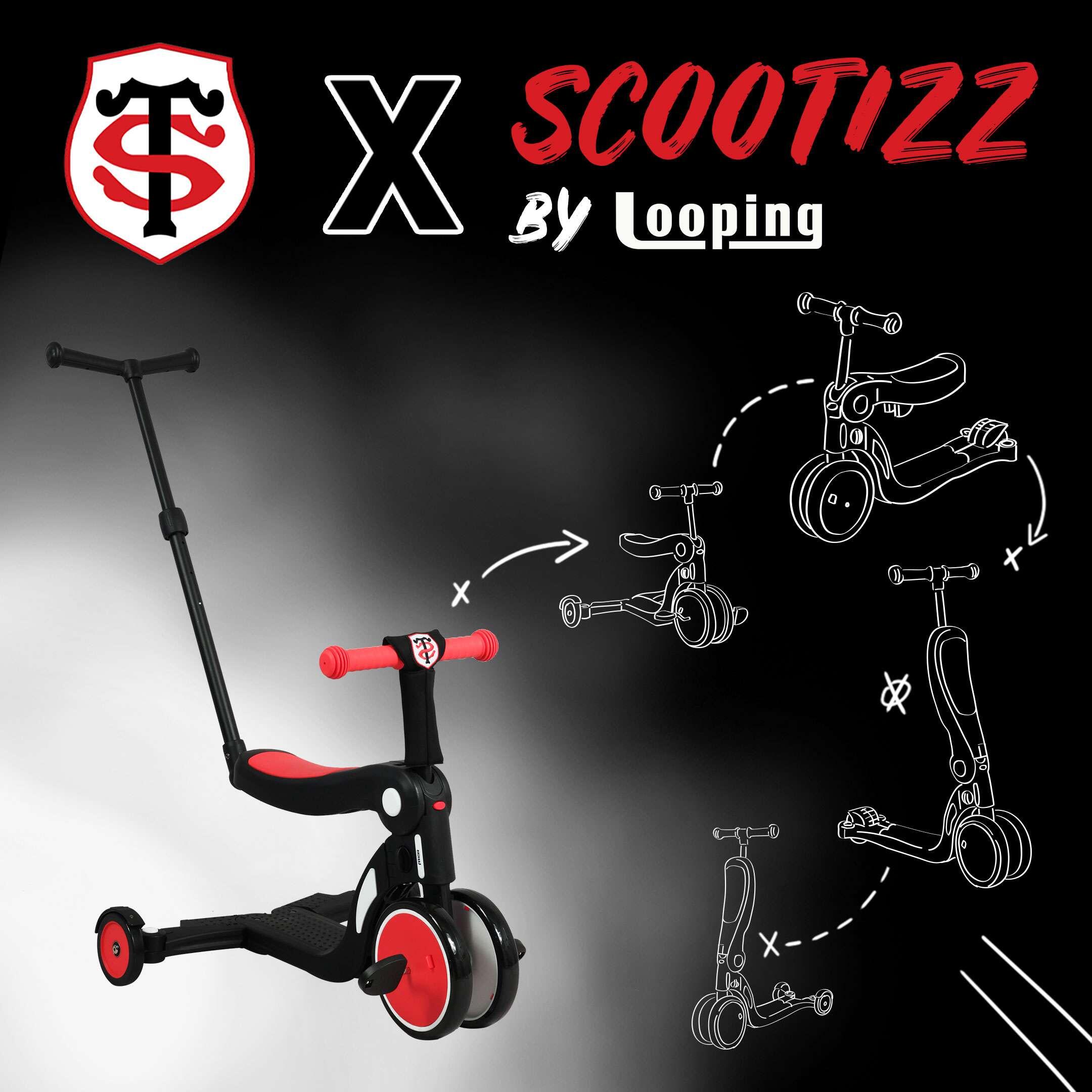 Draisienne Evolutive Scootiz 5 en 1, Tricycle, Trottinette | Stade Toulousain 3/4