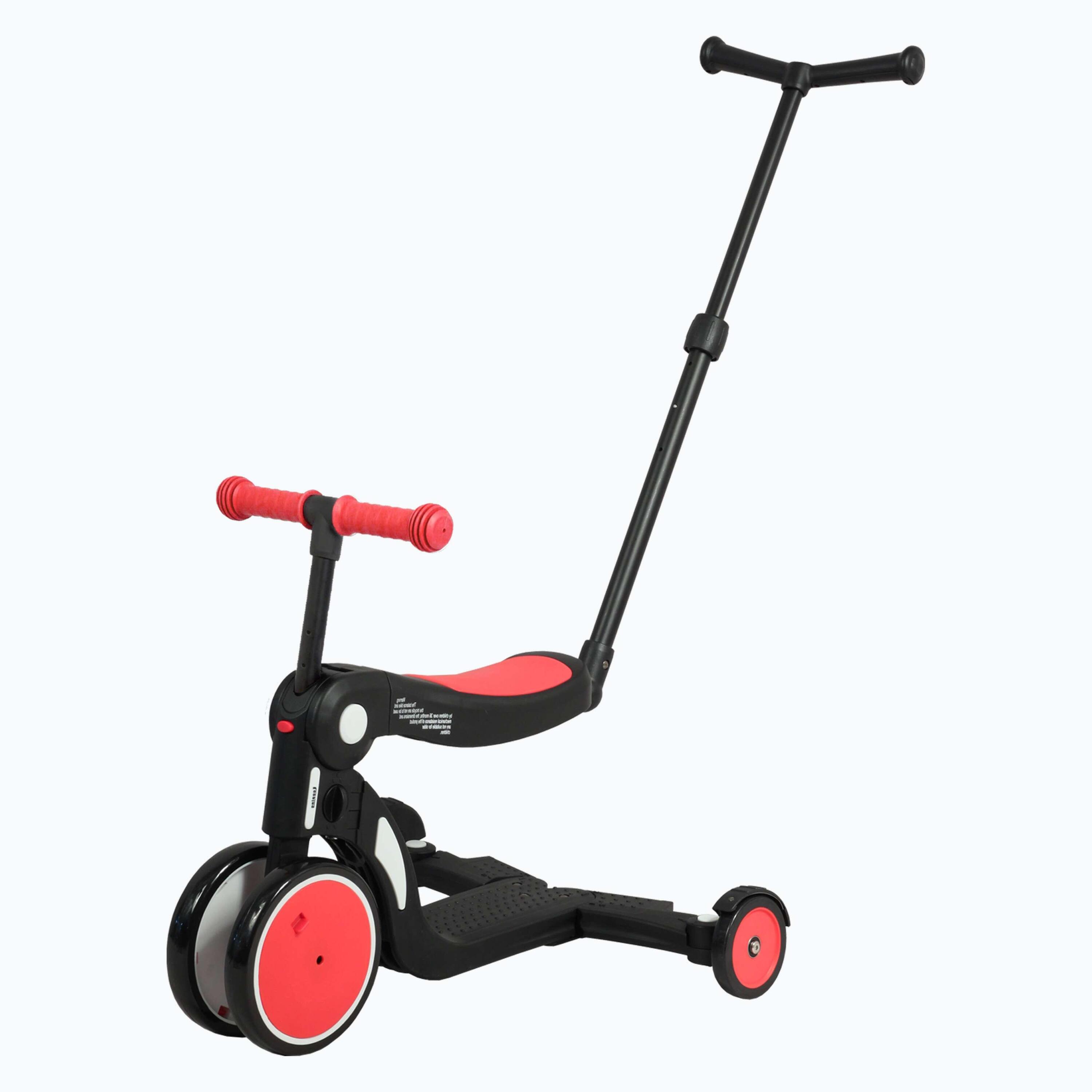 Draisienne Evolutive Scootiz 5 en 1, Tricycle, Trottinette | Rouge 3/5