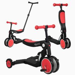 Draisienne Evolutive Scootiz 5 en 1, Tricycle, Trottinette | Rouge